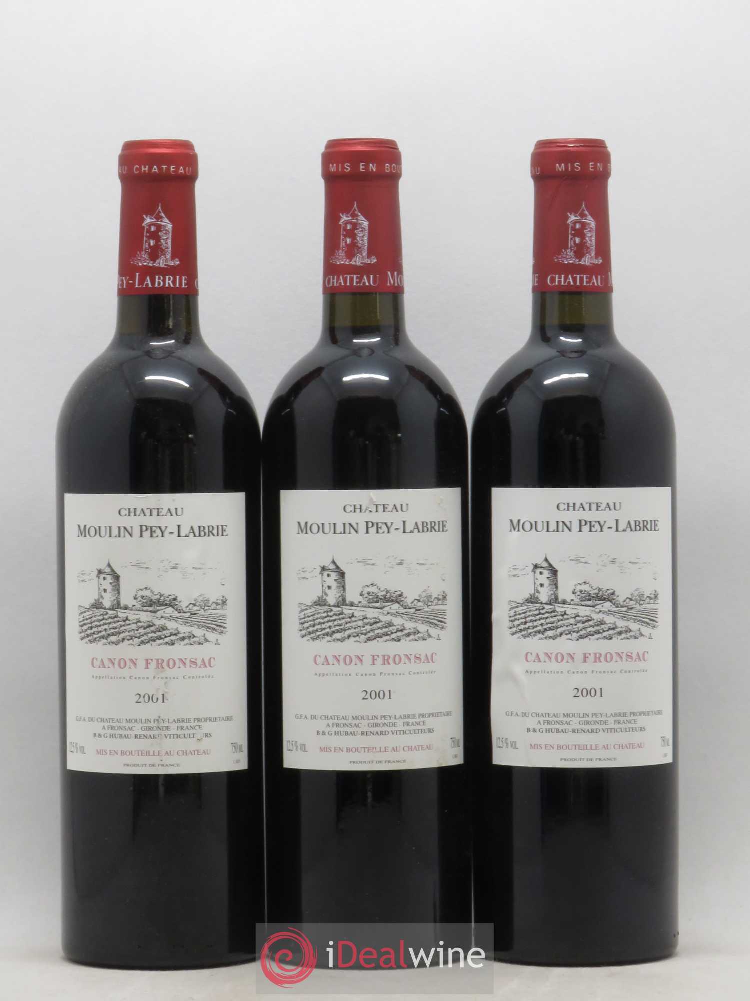 Château Moulin Pey-Labrie 2001 - Lot de 12 bouteilles - 2