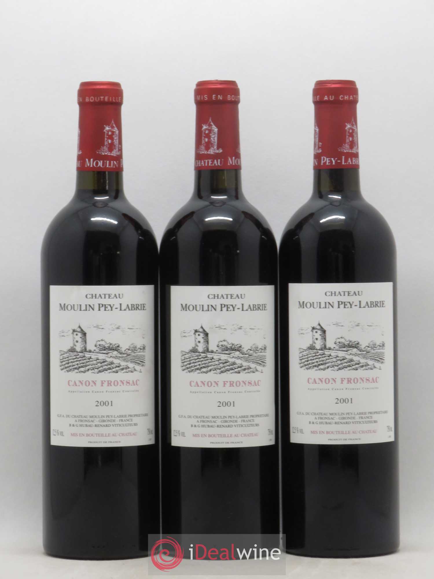 Château Moulin Pey-Labrie 2001 - Lot de 12 bouteilles - 3