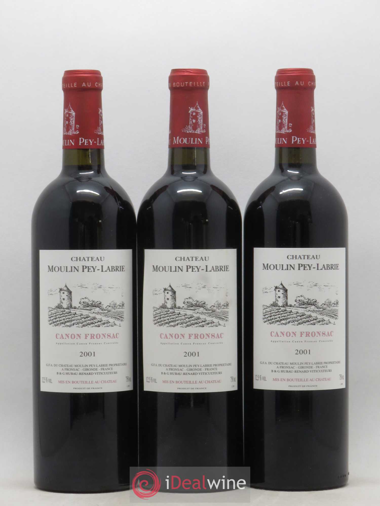 Château Moulin Pey-Labrie 2001 - Lot de 12 bouteilles - 4
