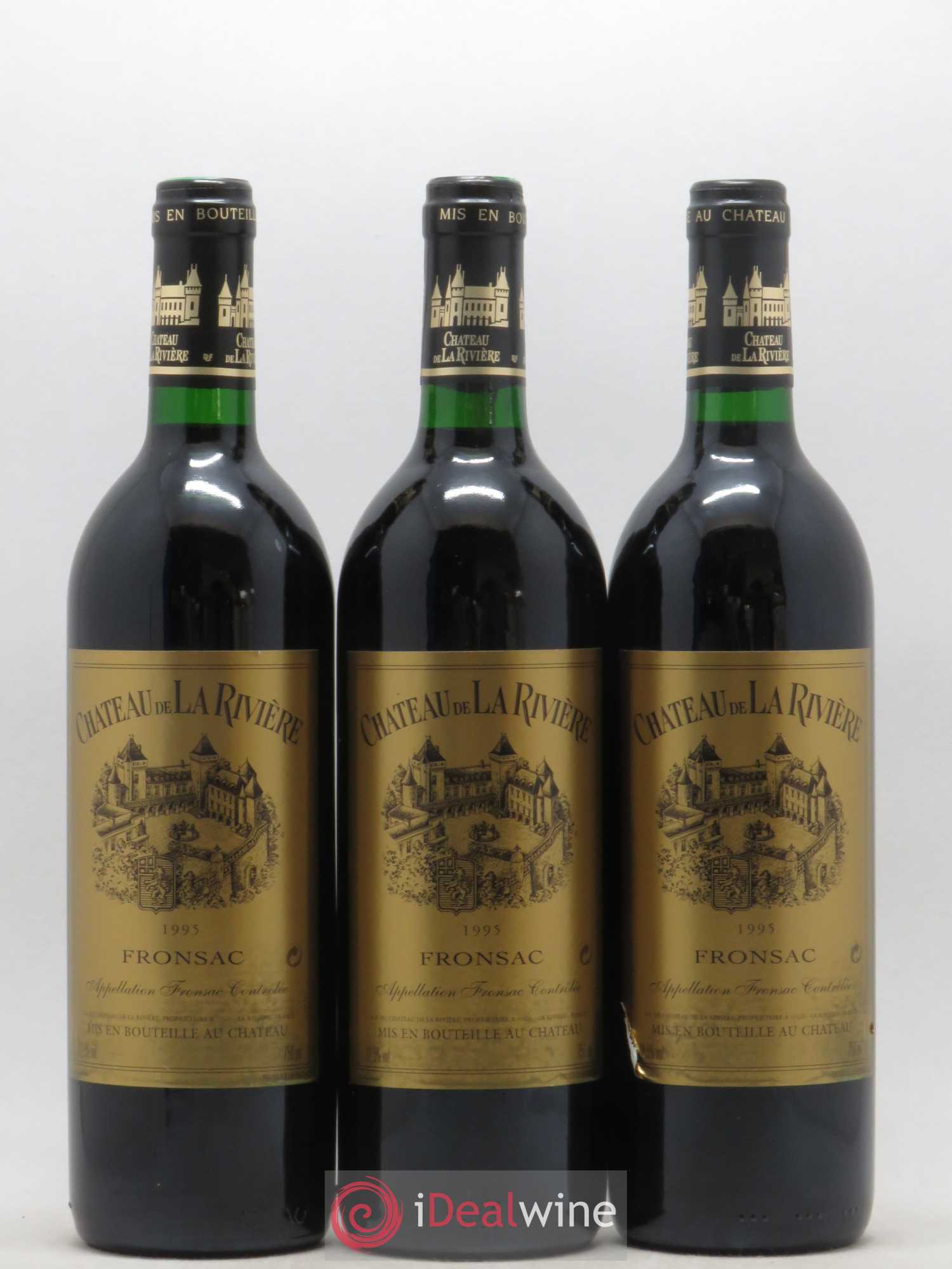 Château de La Rivière 1995 - Lot de 12 bouteilles - 1
