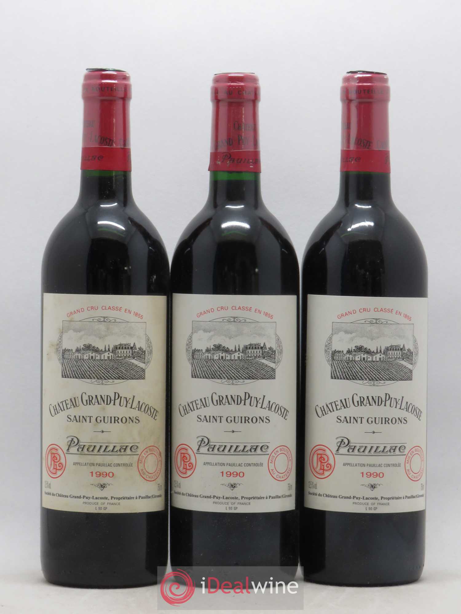 Château Grand Puy Lacoste 5ème Grand Cru Classé 1990 - Lot of 12 bottles - 2