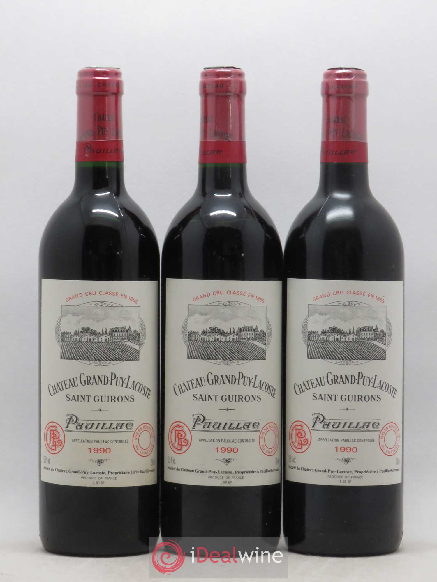 Château Grand Puy Lacoste 5ème Grand Cru Classé 1990 - Lot of 12 bottles - 4