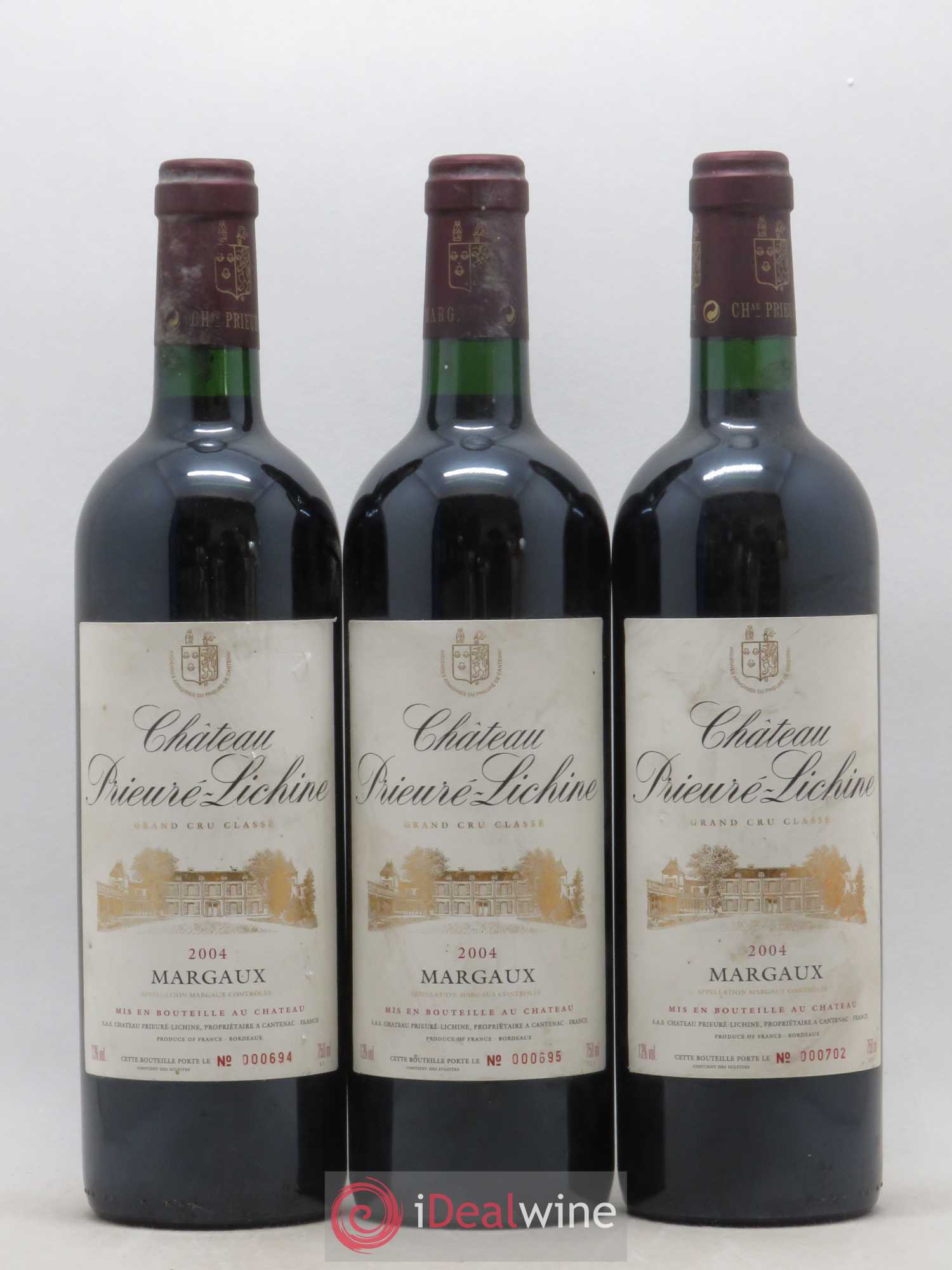 Château Prieuré Lichine 4ème Grand Cru Classé 2004 - Lot de 6 bouteilles - 1