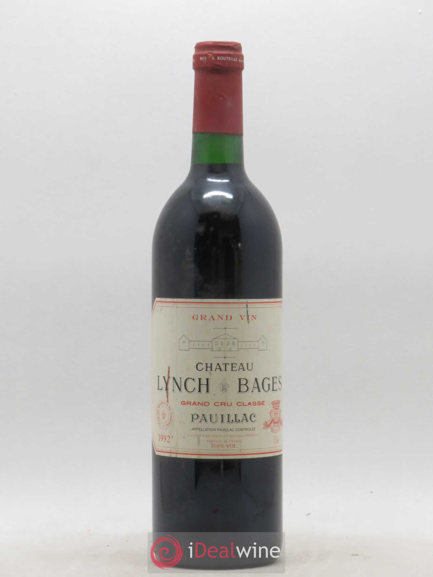 Château Lynch Bages 5ème Grand Cru Classé 1992 - Lot de 1 bouteille - 0