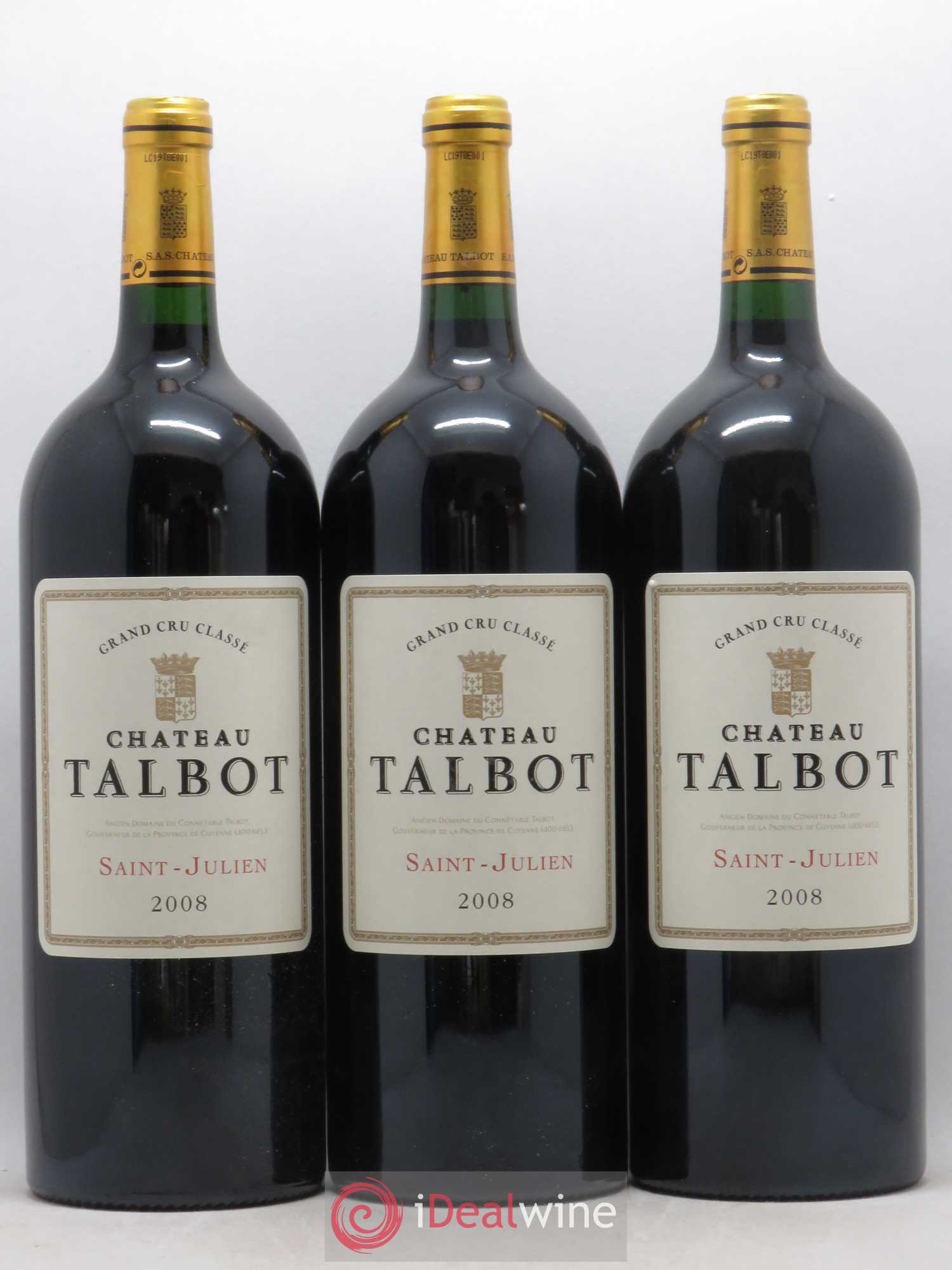 Château Talbot 4ème Grand Cru Classé 2008 - Lot de 6 magnums - 2