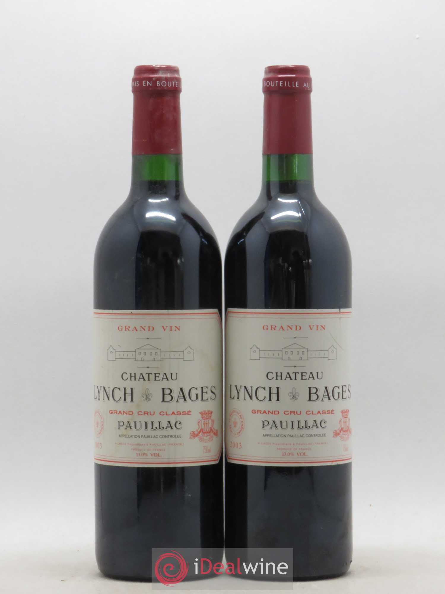 Château Lynch Bages 5ème Grand Cru Classé 2003 - Lot de 2 bouteilles - 0