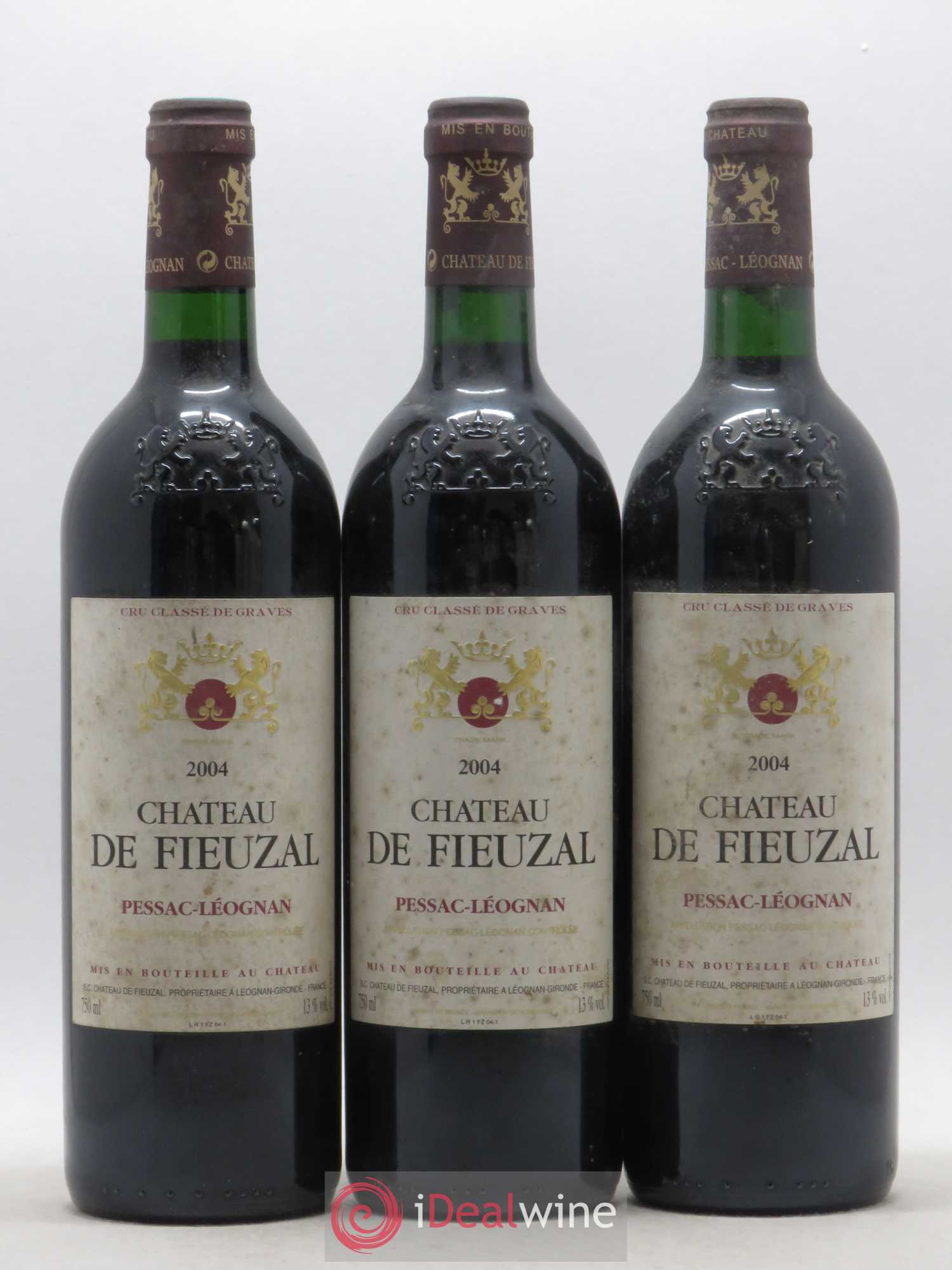 Château de Fieuzal Cru Classé de Graves 2004 - Lot de 3 bouteilles - 0