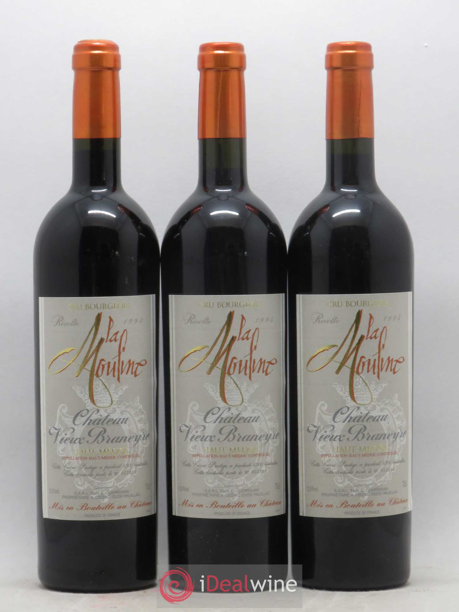 Haut Médoc Château Vieux Braneyre La Mouline 1995 - Lotto di 6 bottiglie - 2