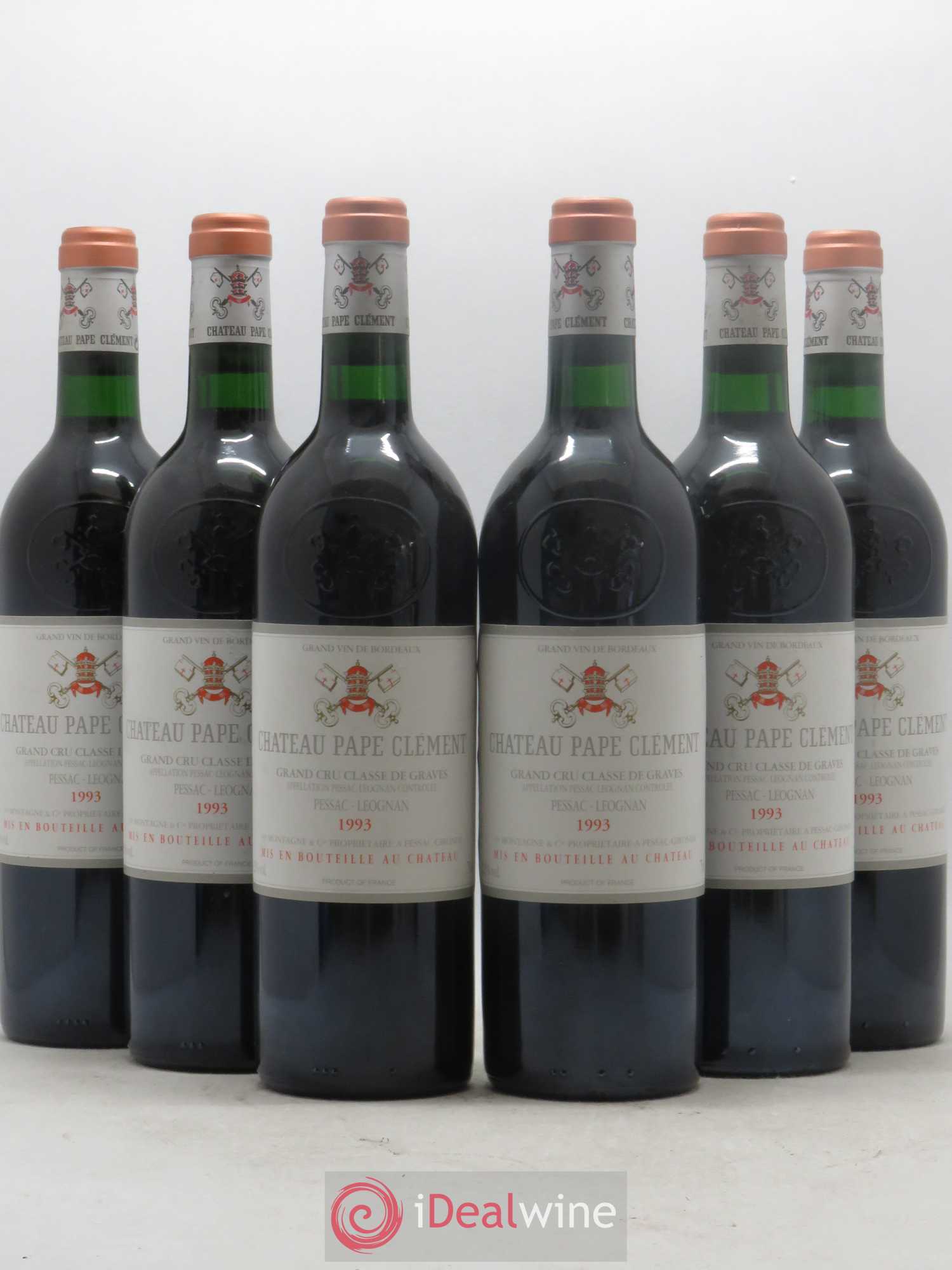 Château Pape Clément Cru Classé de Graves 1993 - Lot de 6 bouteilles - 0