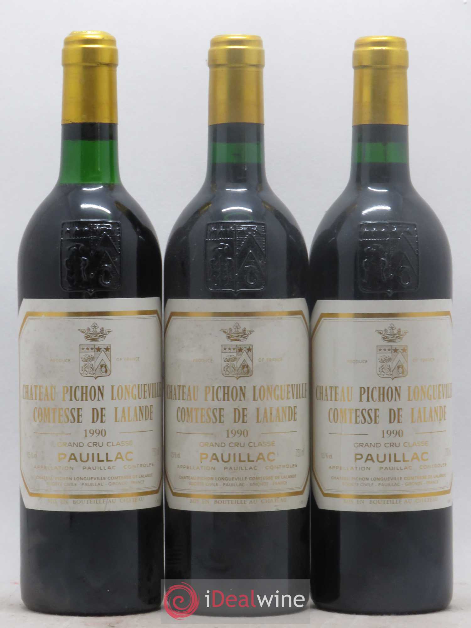 Château Pichon Longueville Comtesse de Lalande 2ème Grand Cru Classé 1990 - Lot de 6 bouteilles - 1