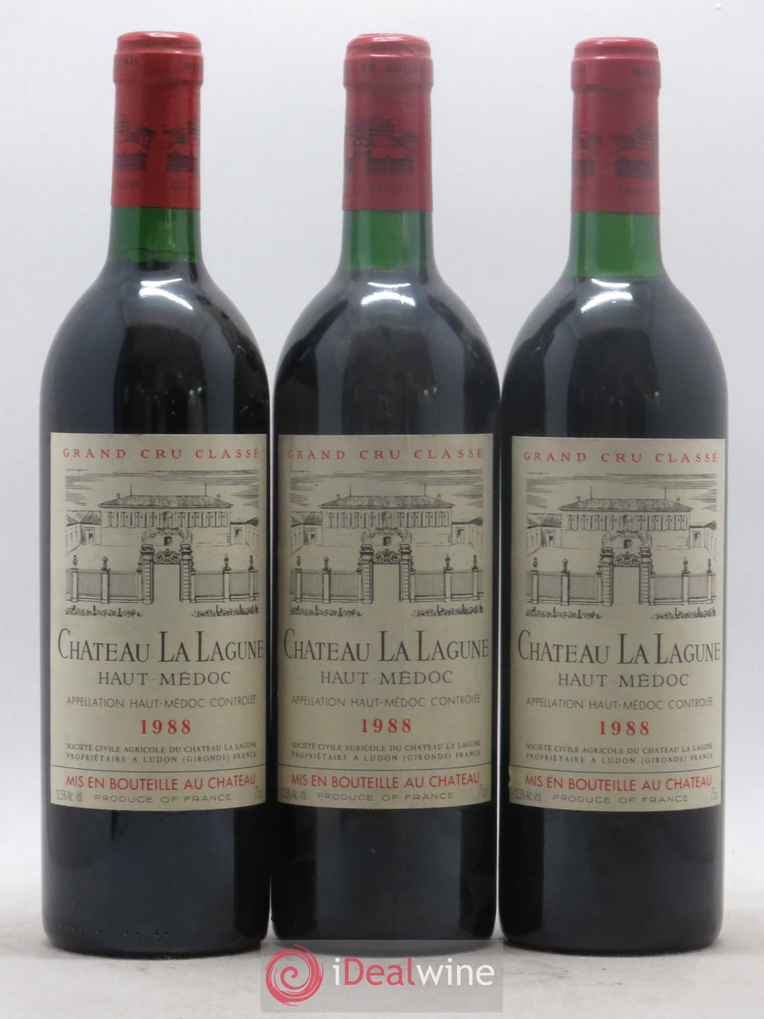 Château la Lagune 3ème Grand Cru Classé 1988 - Lot de 3 bouteilles - 0