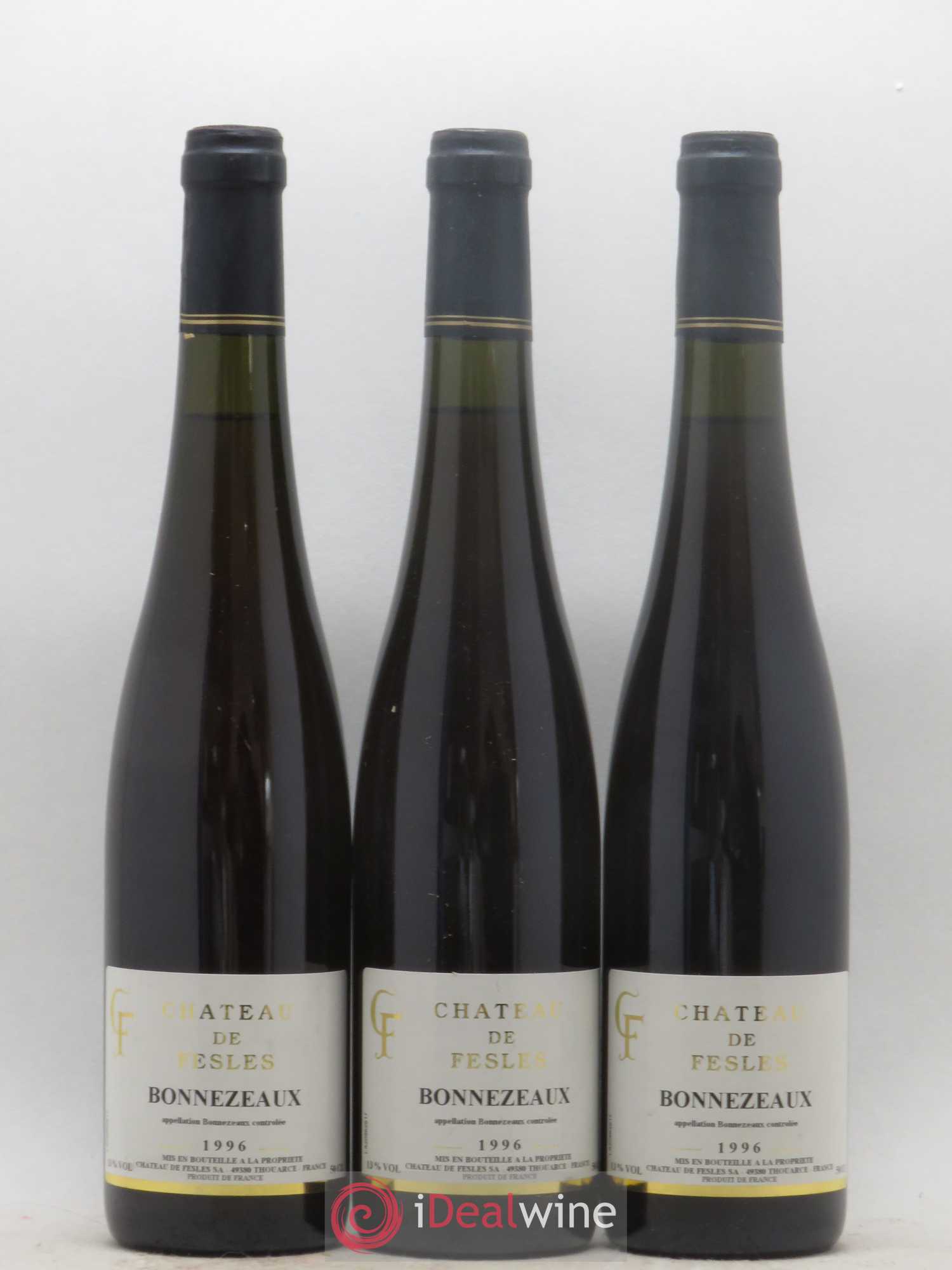 Bonnezeaux Château de Fesles 50cl 1996 - Lotto di 3 bottiglie - 0