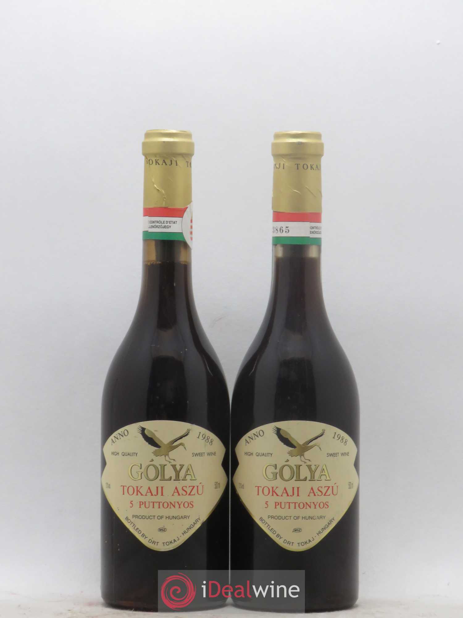 Tokaji Golya Aszu 5 Puttonyos 50cl 1988 - Lotto di 2 bottiglie - 0