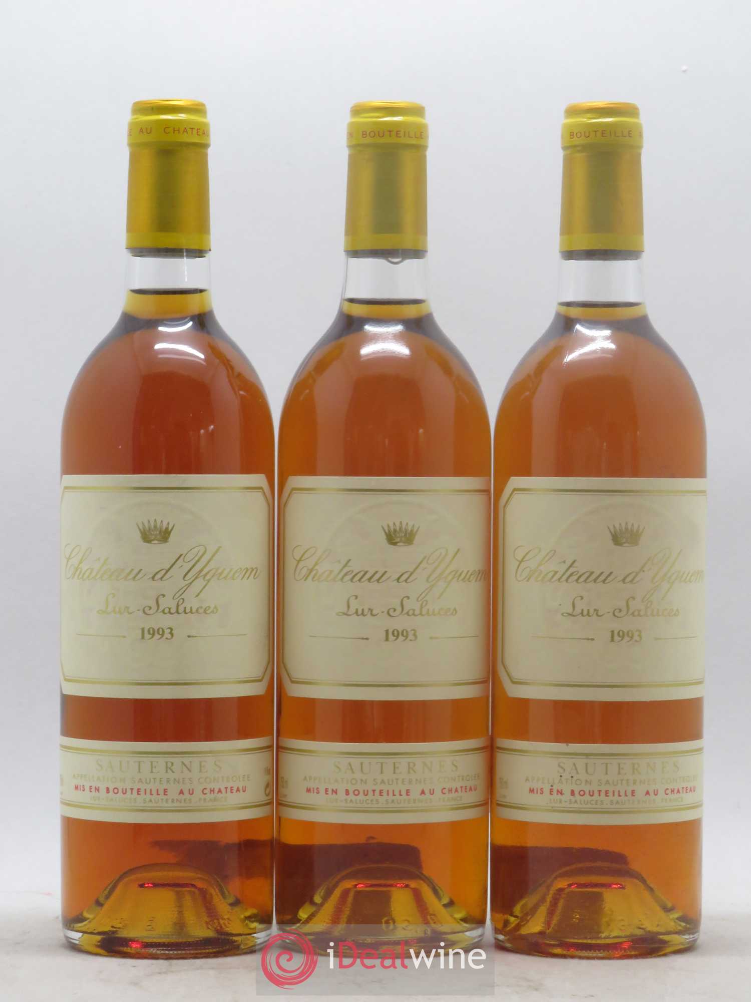 Château d' Yquem 1er Cru Classé Supérieur 1993 - Lotto di 3 bottiglie - 0
