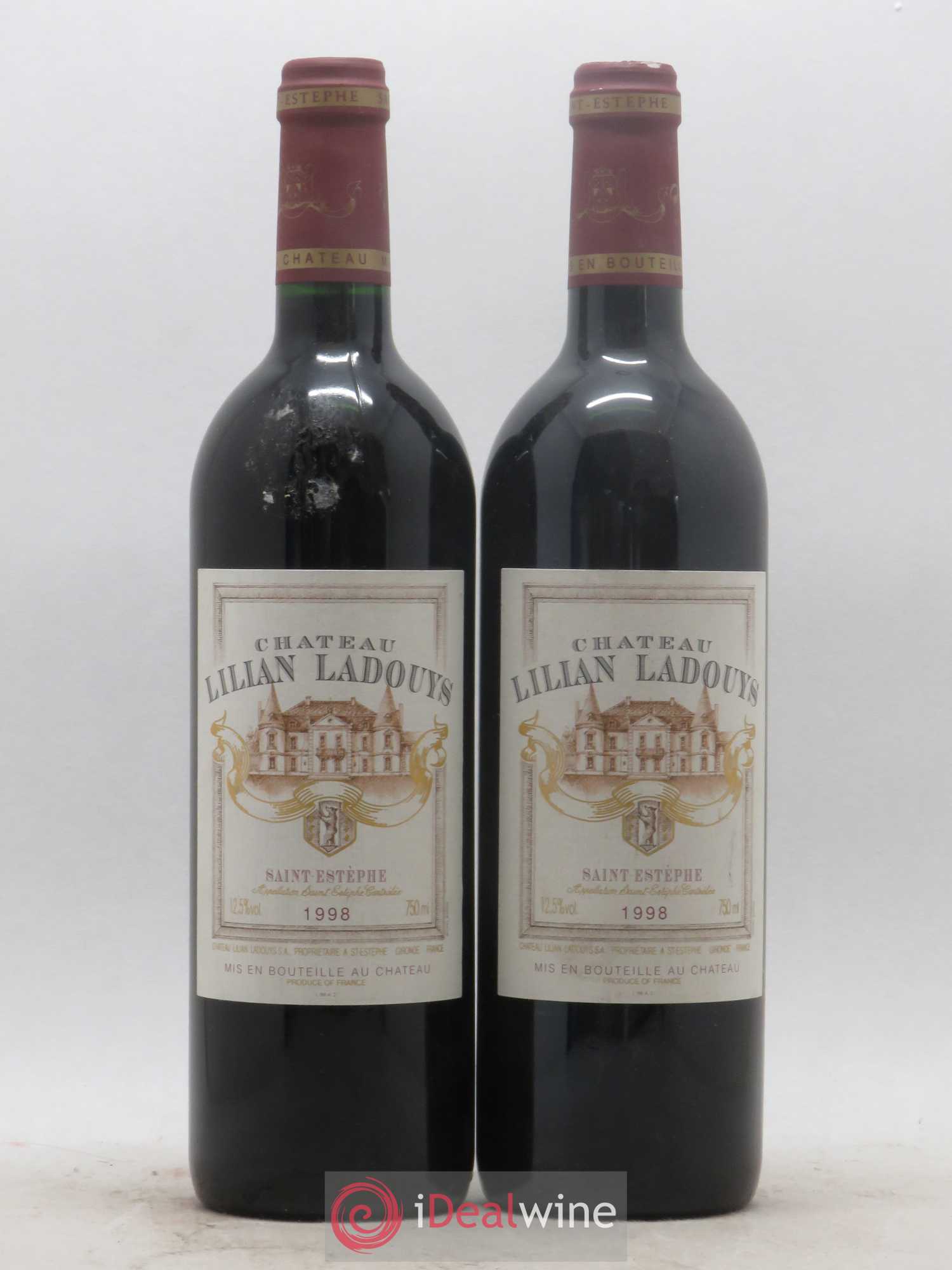 Château Lilian Ladouys Cru Bourgeois 1998 - Lot de 2 bouteilles - 0