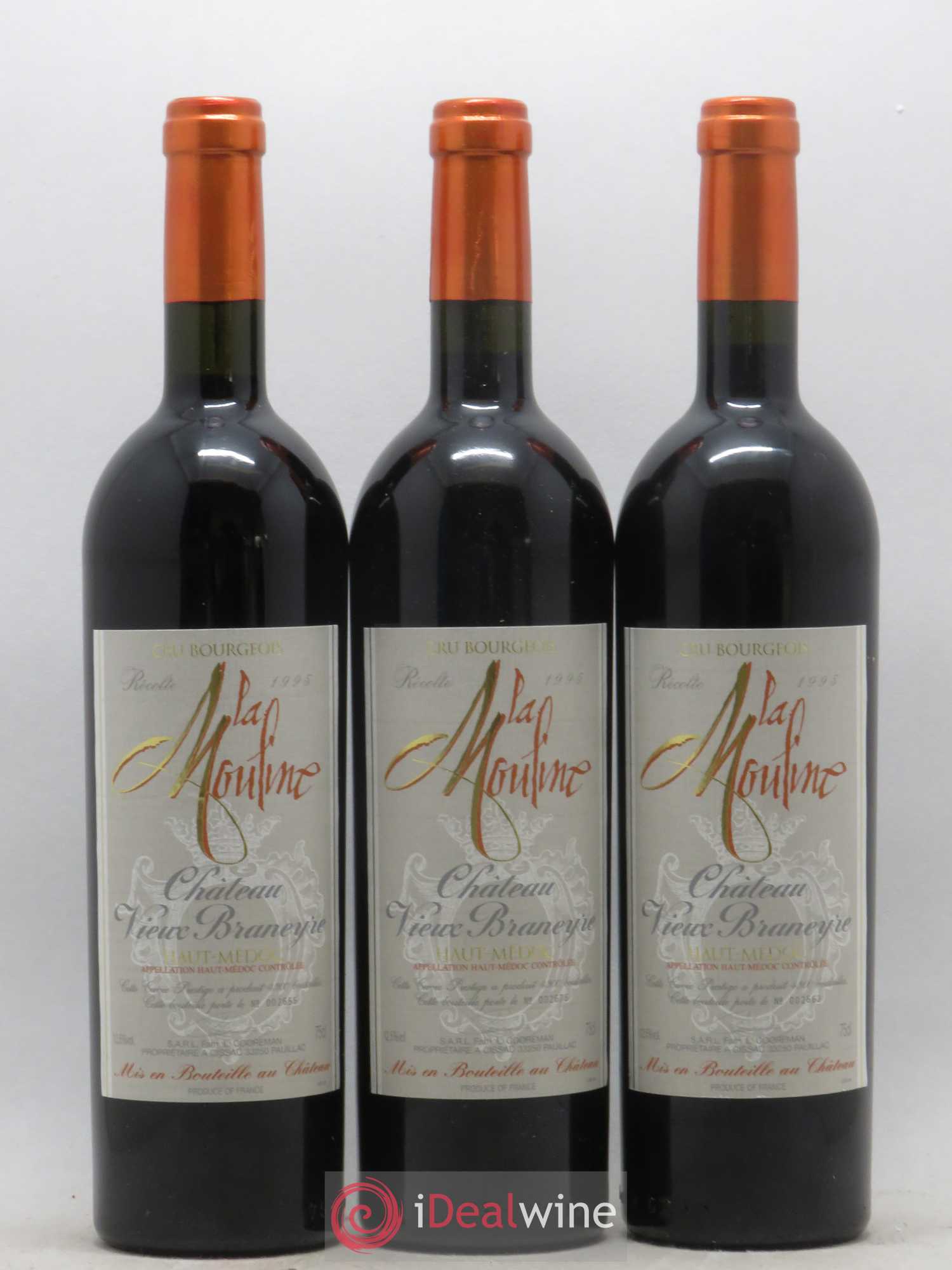 Haut Médoc Château Vieux Braneyre La Mouline 1995 - Posten von 6 Flaschen - 2