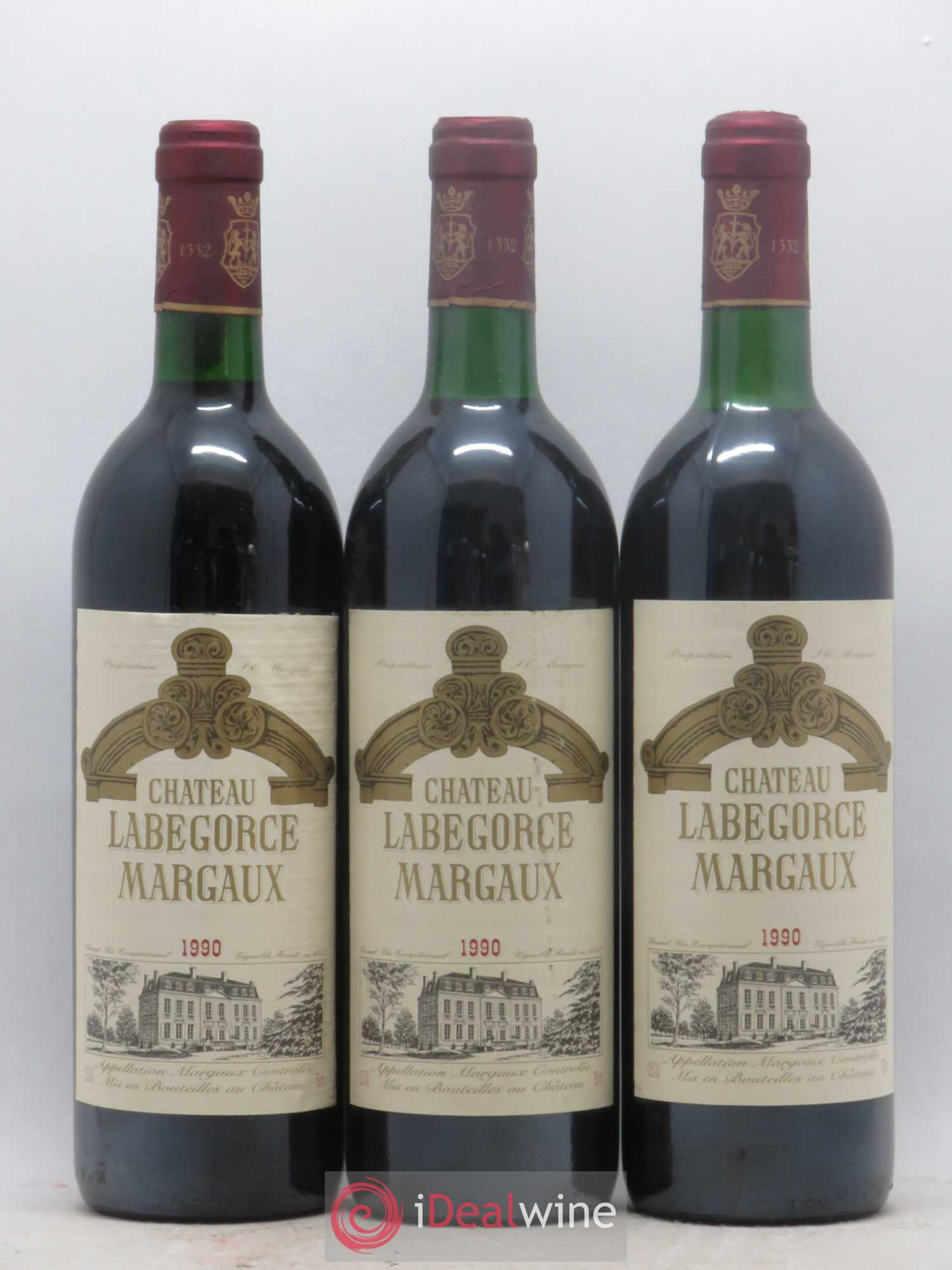 Château Labegorce Cru Bourgeois 1990 - Lot de 3 bouteilles - 0