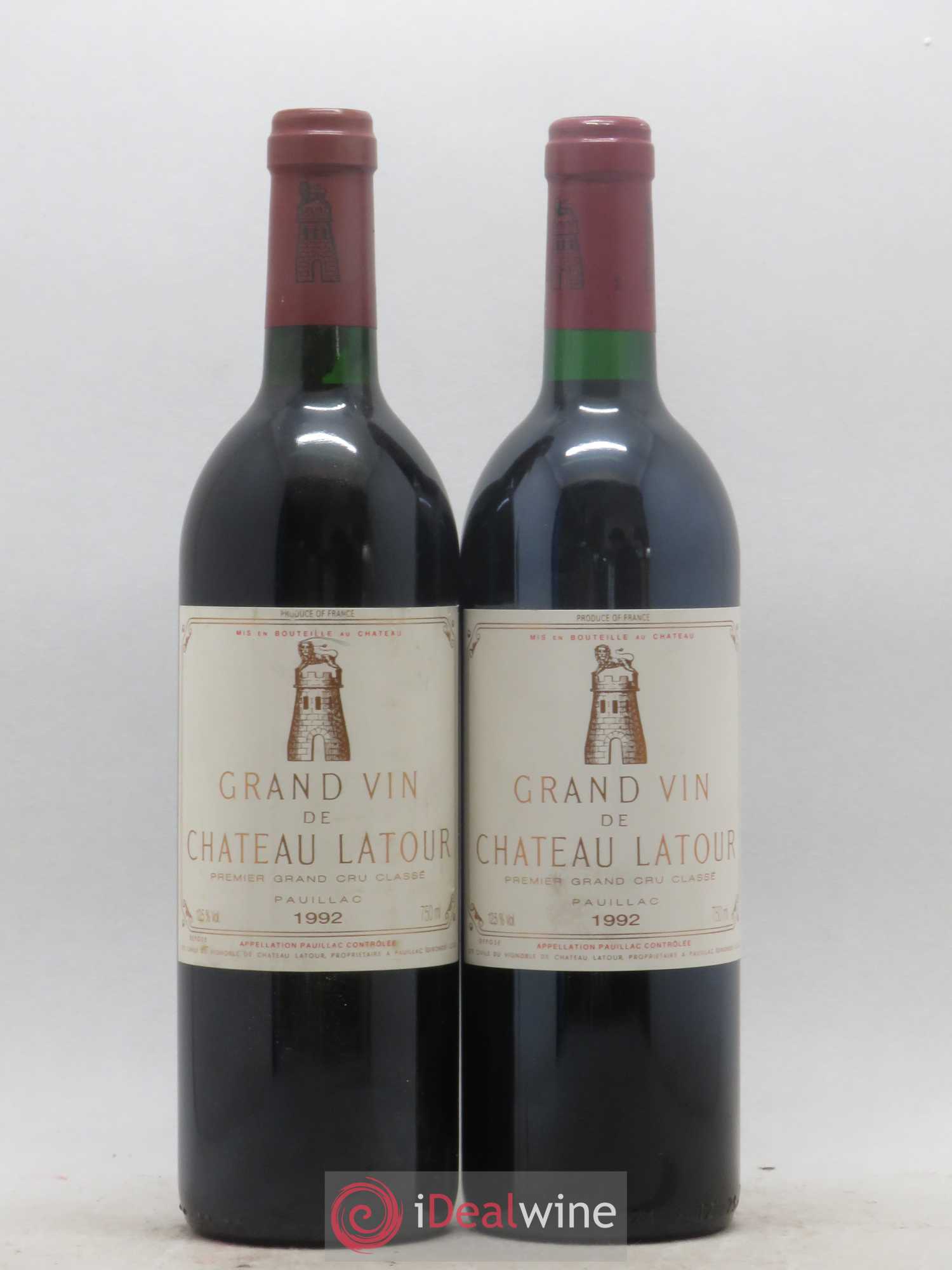 Château Latour 1er Grand Cru Classé 1992 - Lot de 2 bouteilles - 0