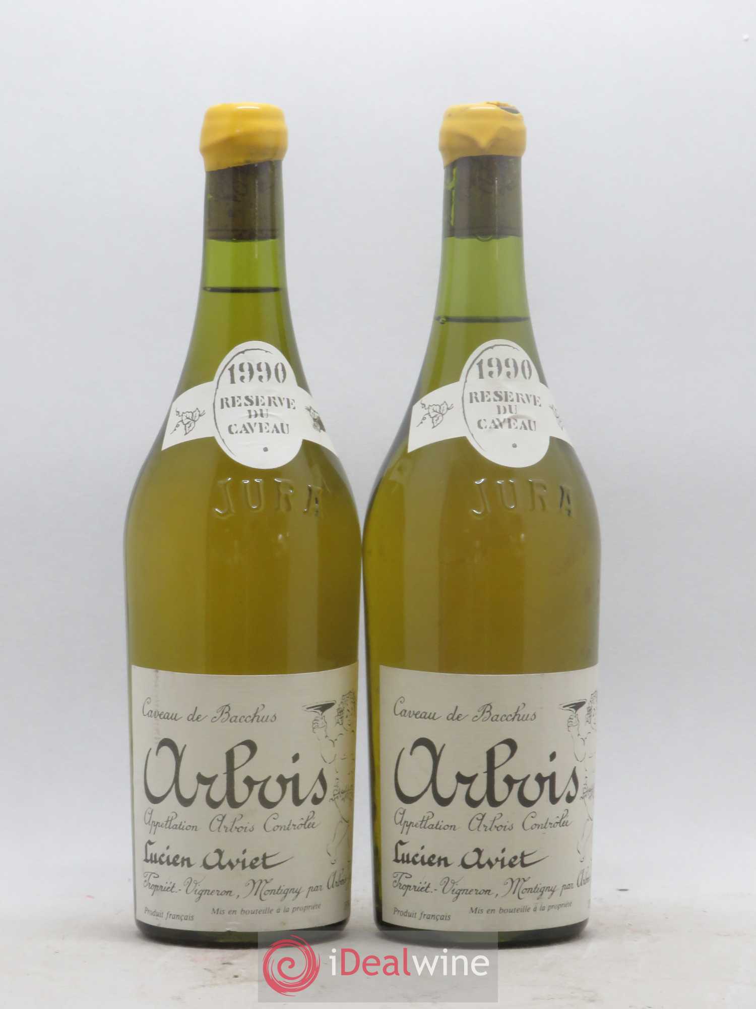 Arbois Caveau de Bacchus Reserve du Caveau Lucien Aviet 1990 - Posten von 2 Flaschen - 0