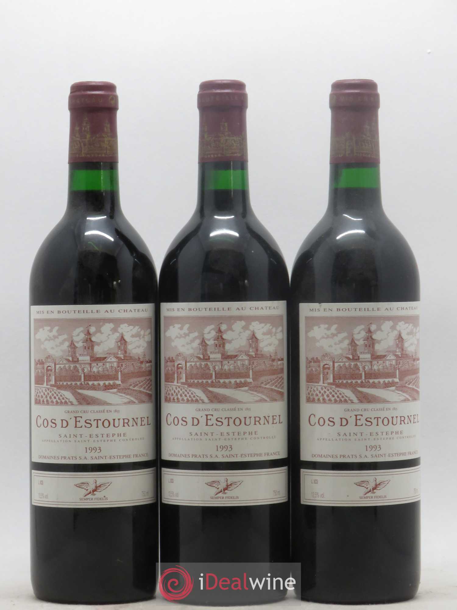 Cos d'Estournel 2ème Grand Cru Classé 1993 - Lot de 3 bouteilles - 0