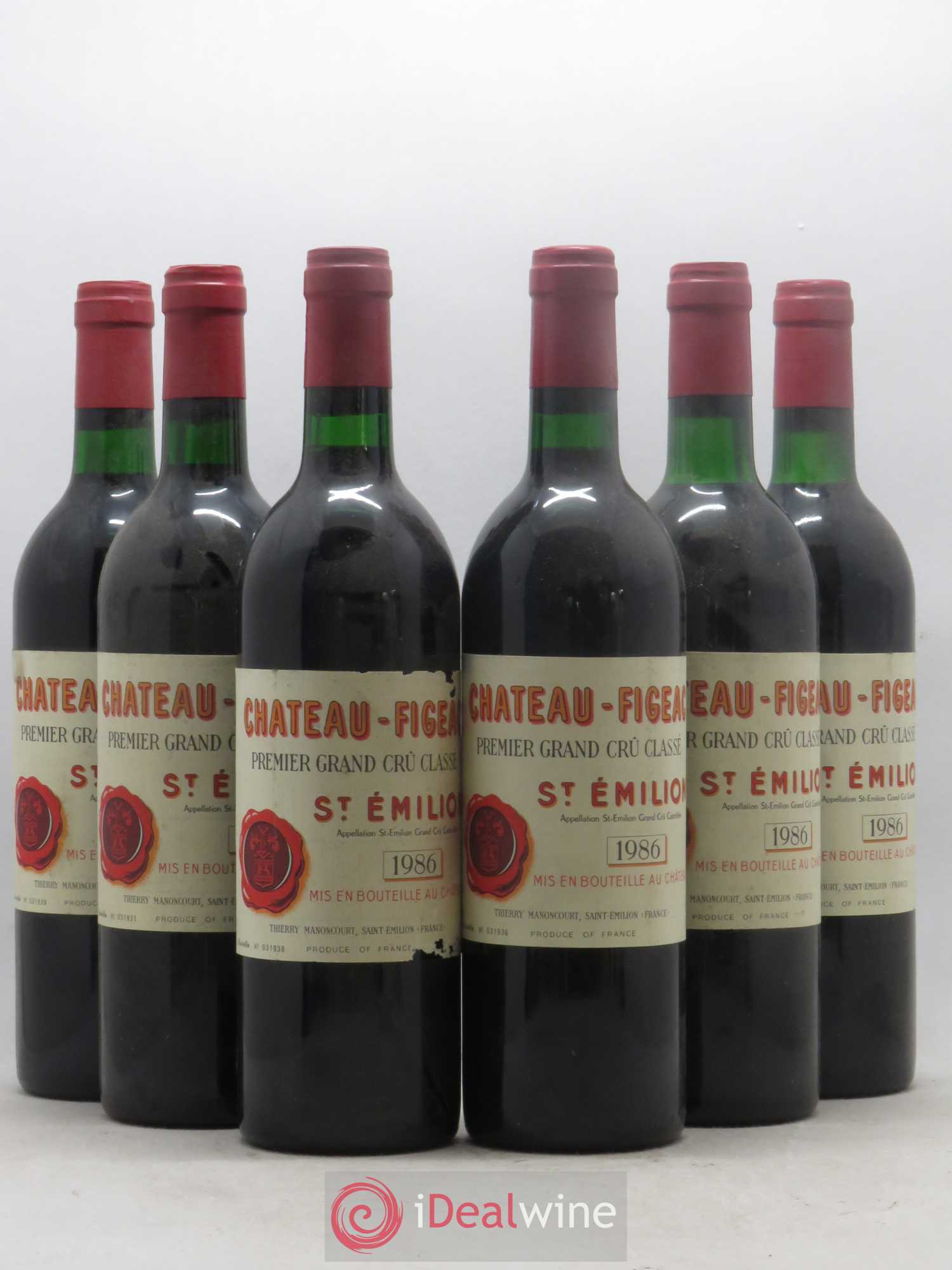 Château Figeac 1er Grand Cru Classé A 1986 - Lot de 6 bouteilles - 0