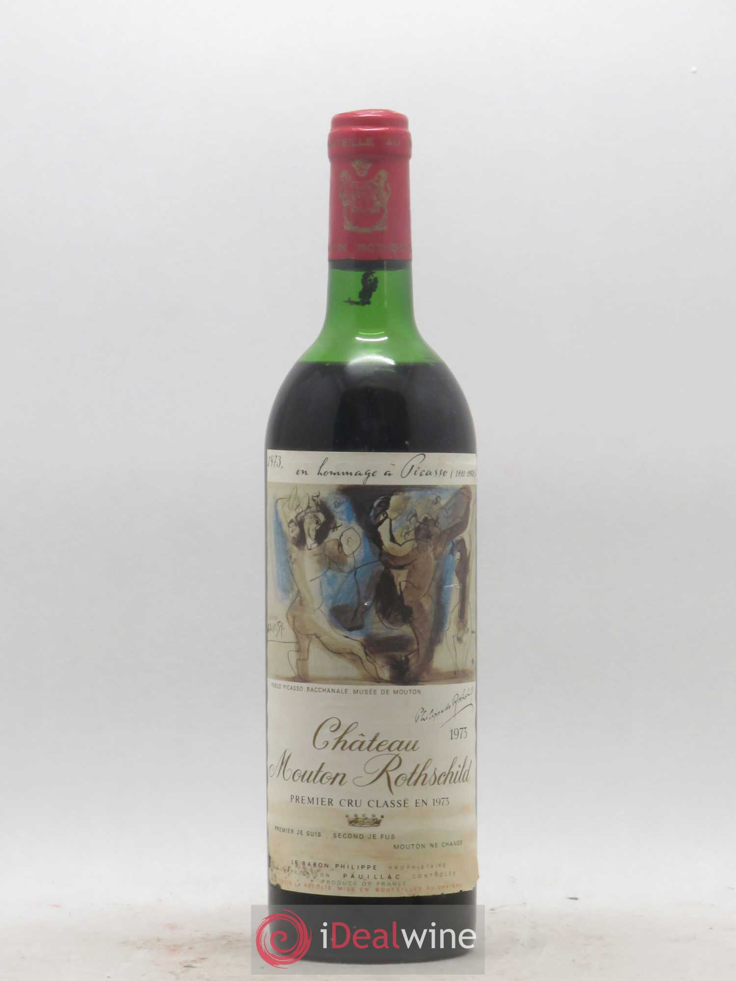 Château Mouton Rothschild 1er Grand Cru Classé 1973 - Lot de 1 bouteille - 0