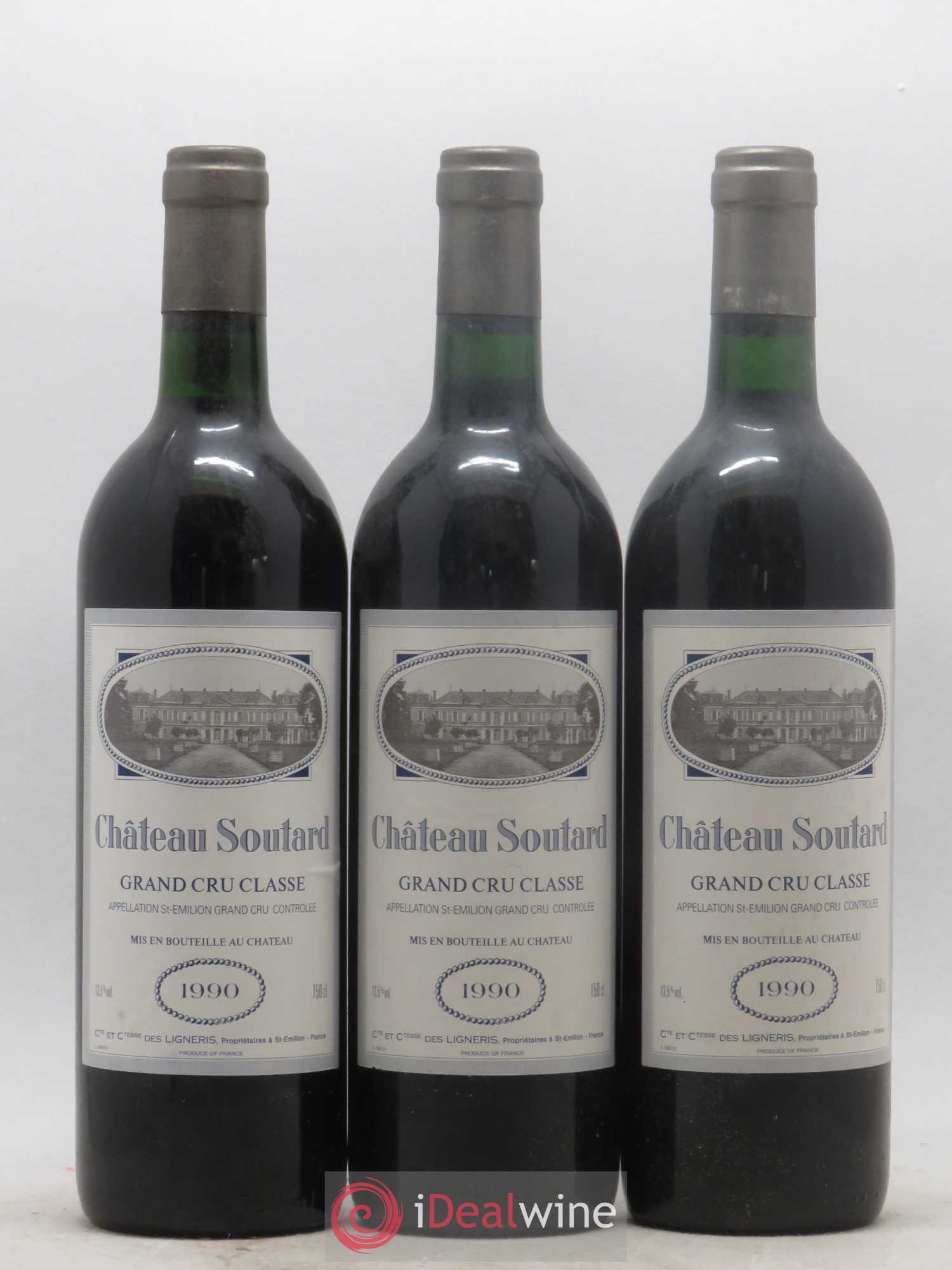 Château Soutard Grand Cru Classé 1990 - Lot de 12 bouteilles - 1