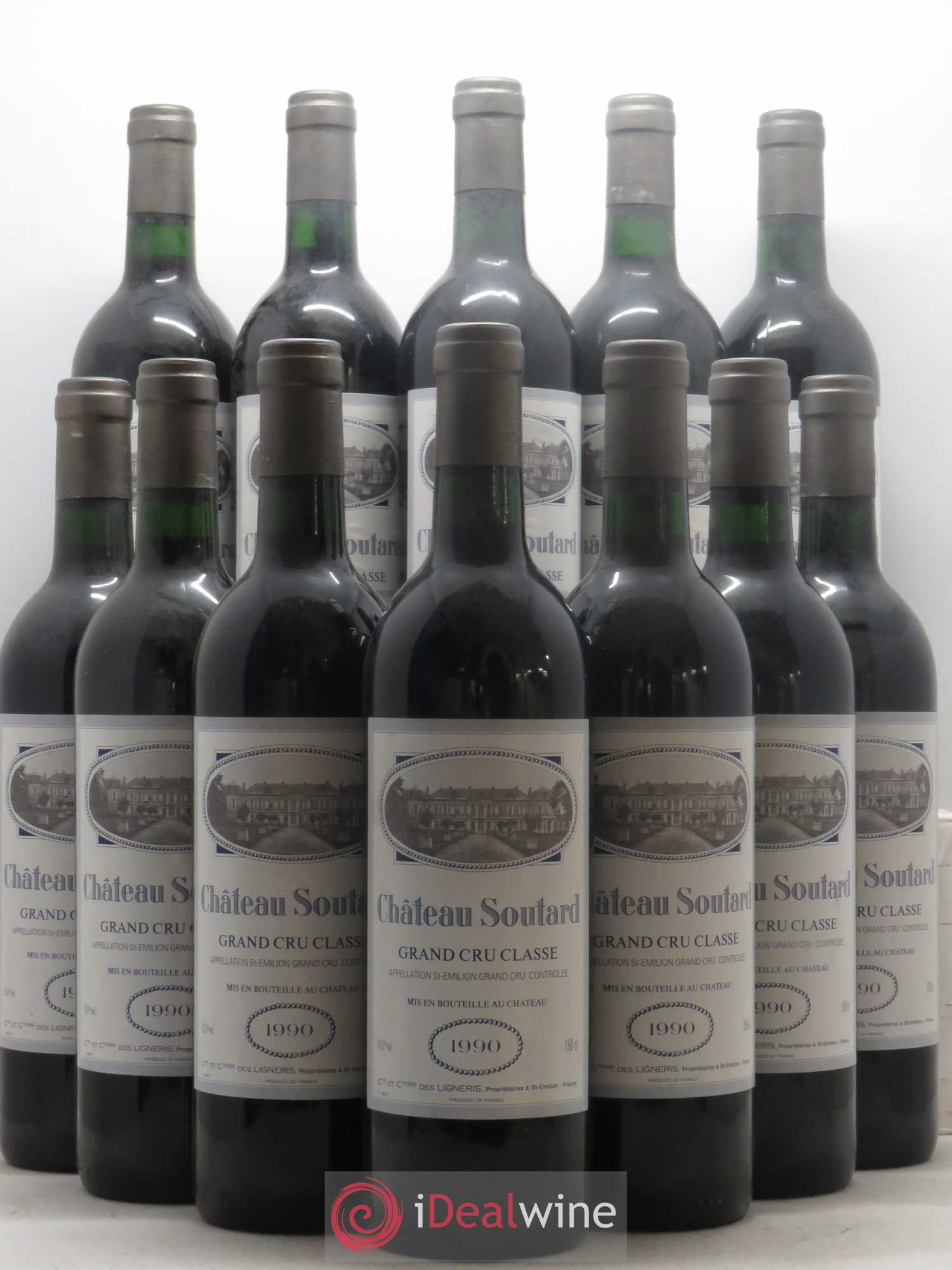 Château Soutard Grand Cru Classé 1990 - Lot de 12 bouteilles - 0