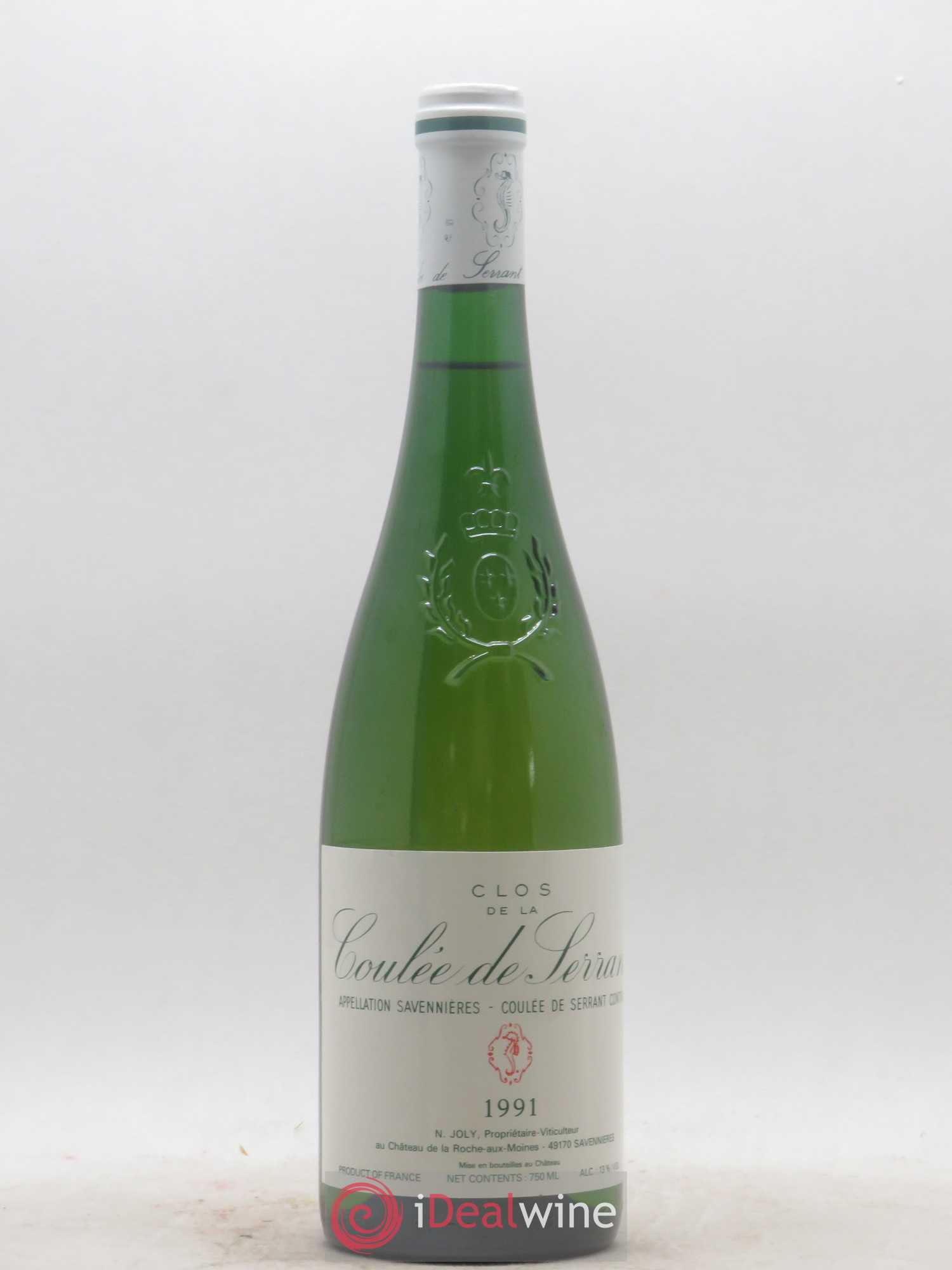 Savennières Clos de la Coulée de Serrant Vignobles de la Coulée de Serrant - Nicolas Joly 1991 - Lot de 1 bouteille - 0