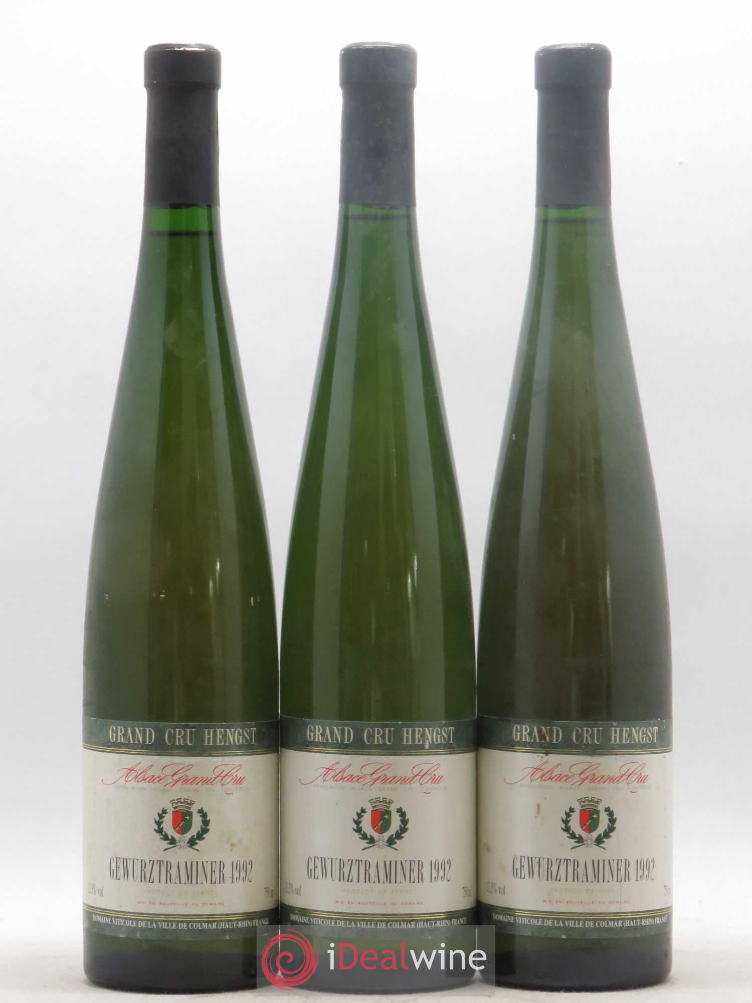 Gewurztraminer Grand Cru Hengst Domaine Viticole de Colmar 1992 - Posten von 3 Flaschen - 0