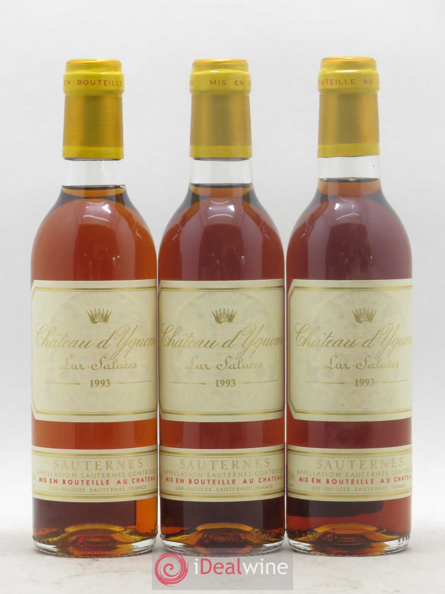 Château d' Yquem 1er Cru Classé Supérieur 1993 - Posten von 3 Demi-Flaschen - 0