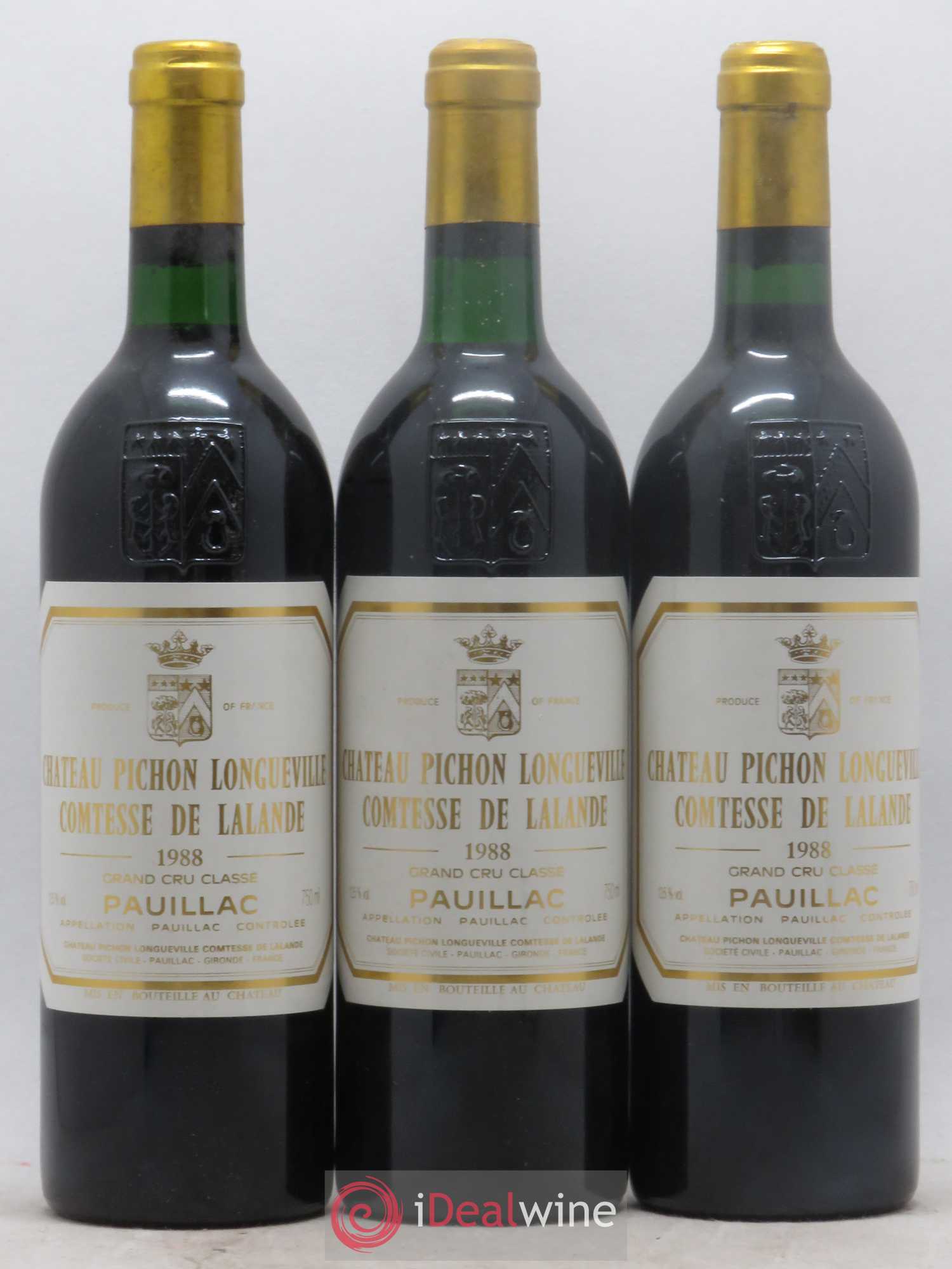 Château Pichon Longueville Comtesse de Lalande 2ème Grand Cru Classé 1988 - Lot de 12 bouteilles - 3