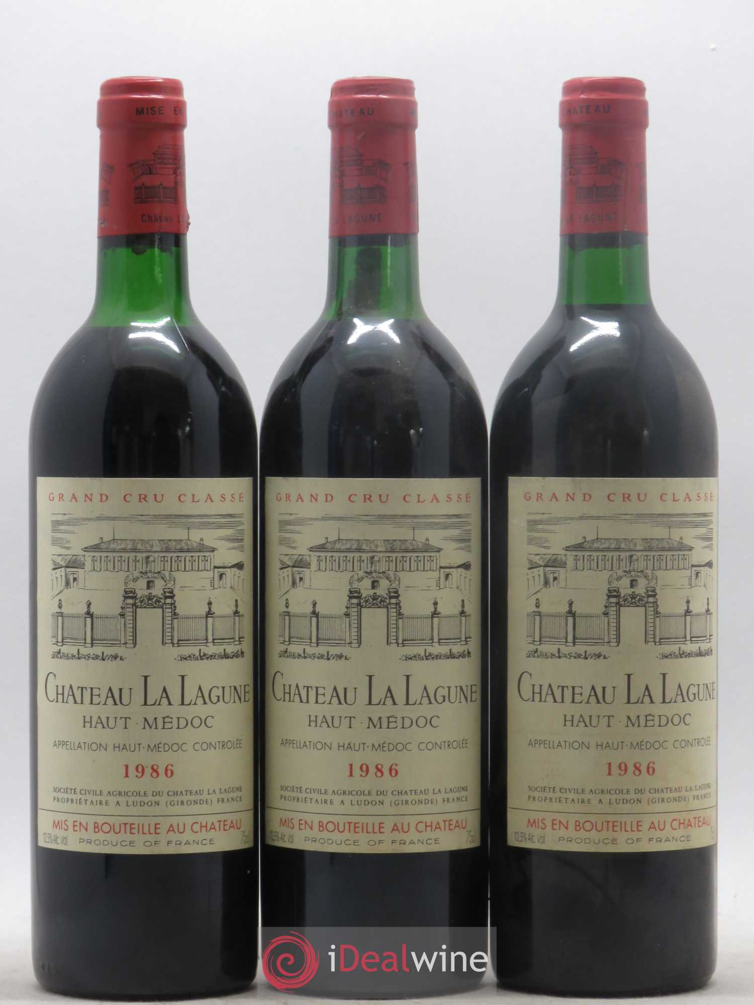 Château la Lagune 3ème Grand Cru Classé 1986 - Lot de 3 bouteilles - 0