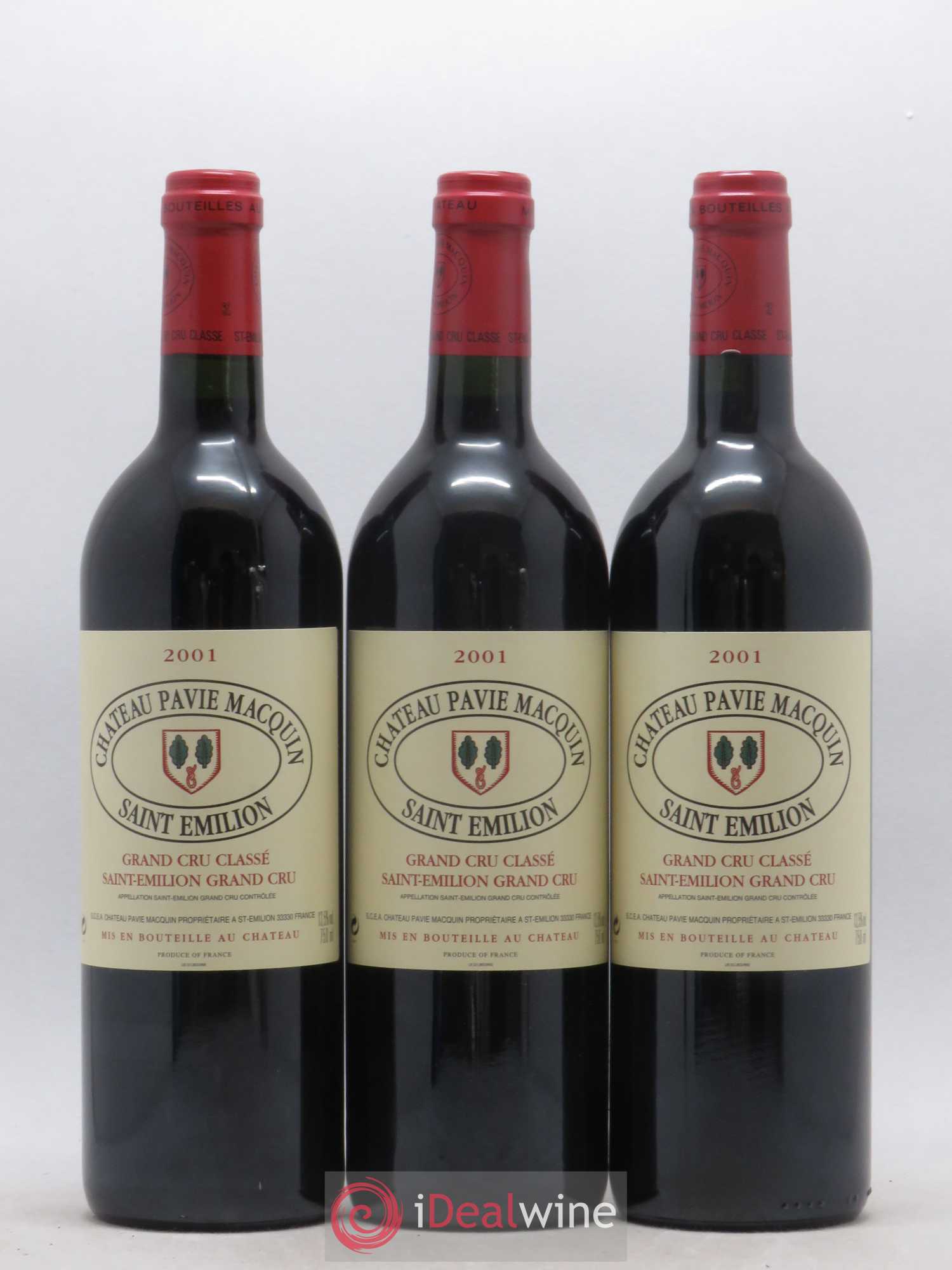 Château Pavie Macquin 1er Grand Cru Classé B 2001 - Lot de 12 bouteilles - 1