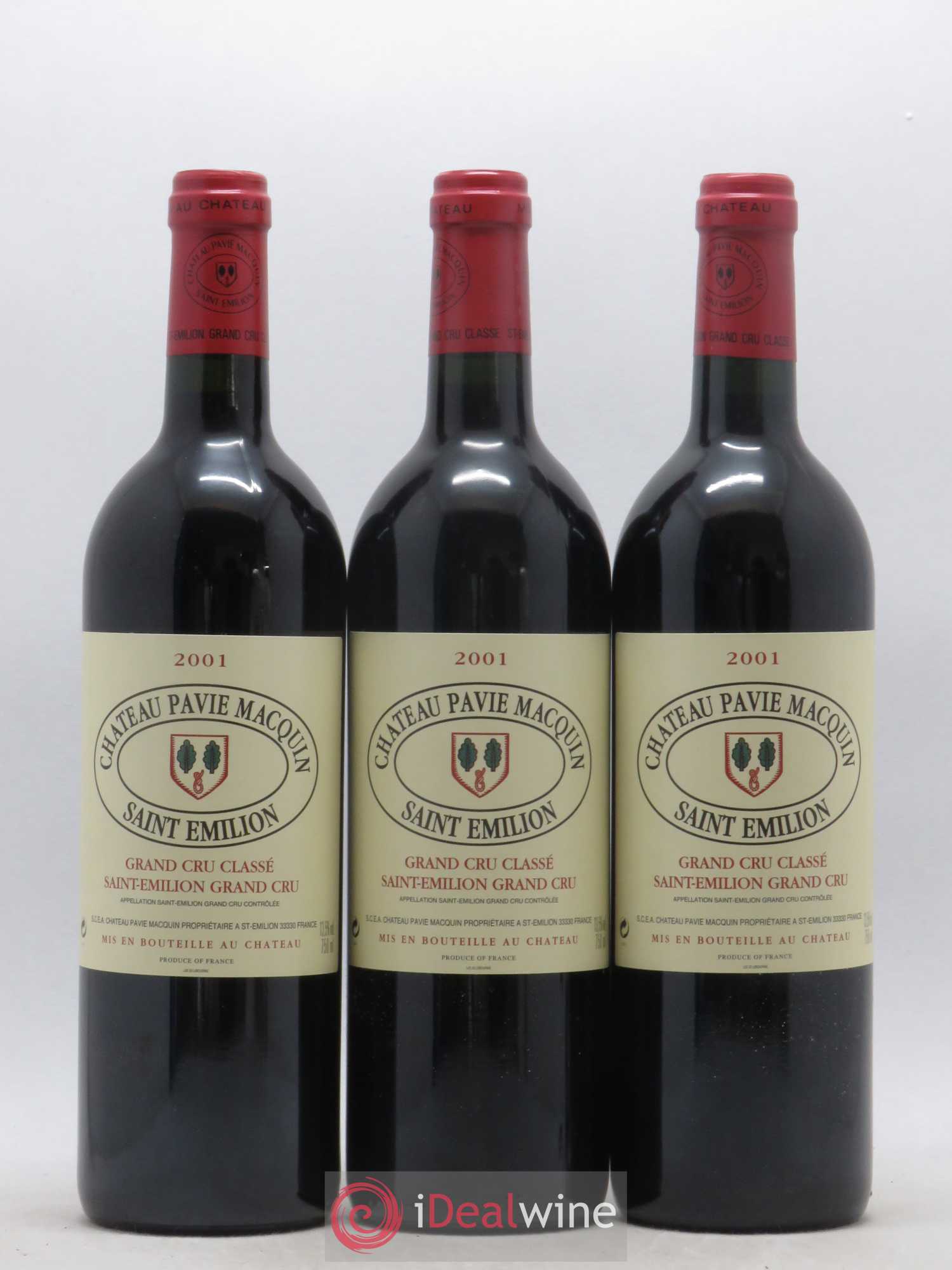 Château Pavie Macquin 1er Grand Cru Classé B 2001 - Lot de 12 bouteilles - 2