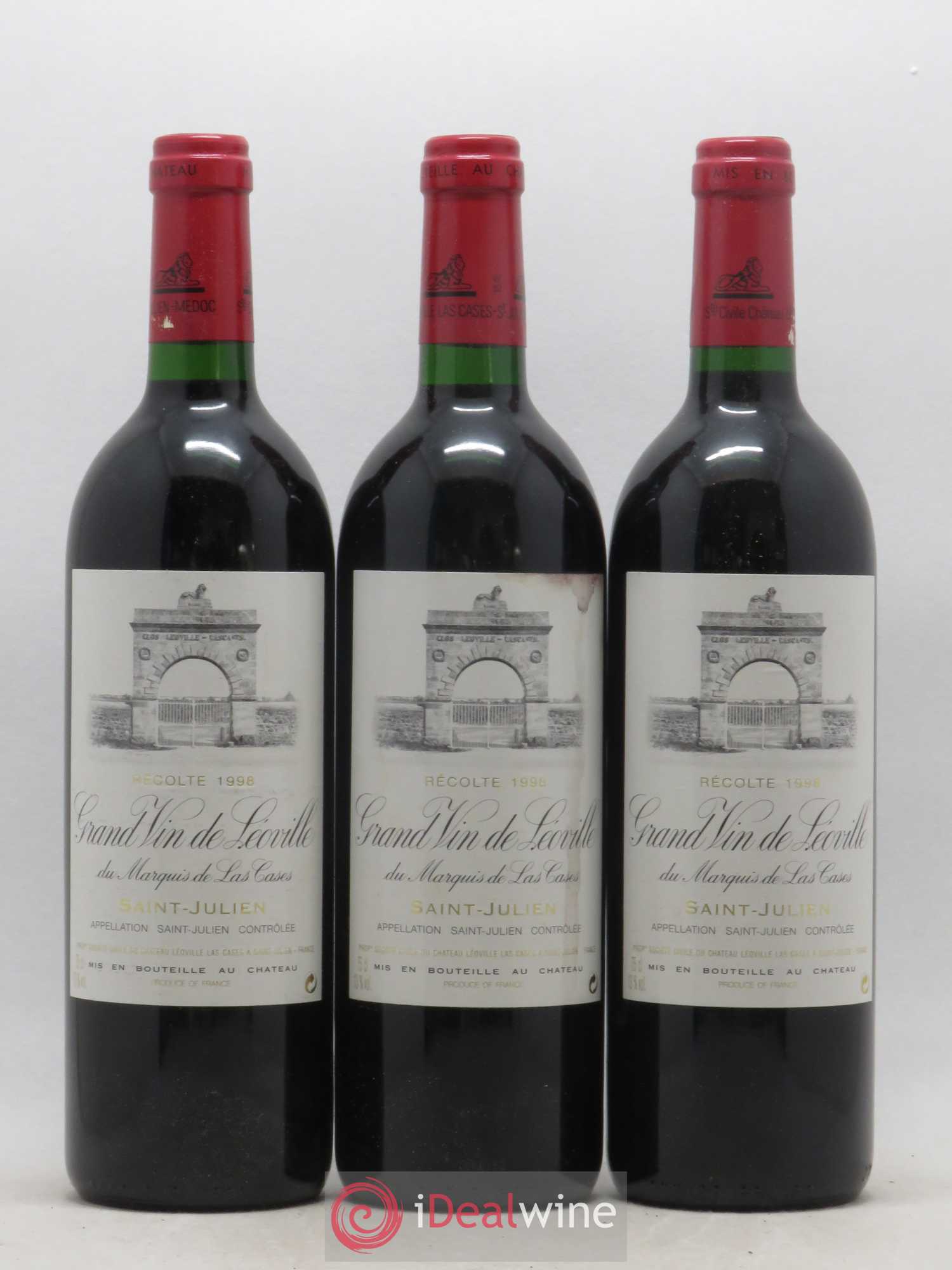 Château Léoville Las Cases 2ème Grand Cru Classé 1998 - Lot de 12 bouteilles - 1