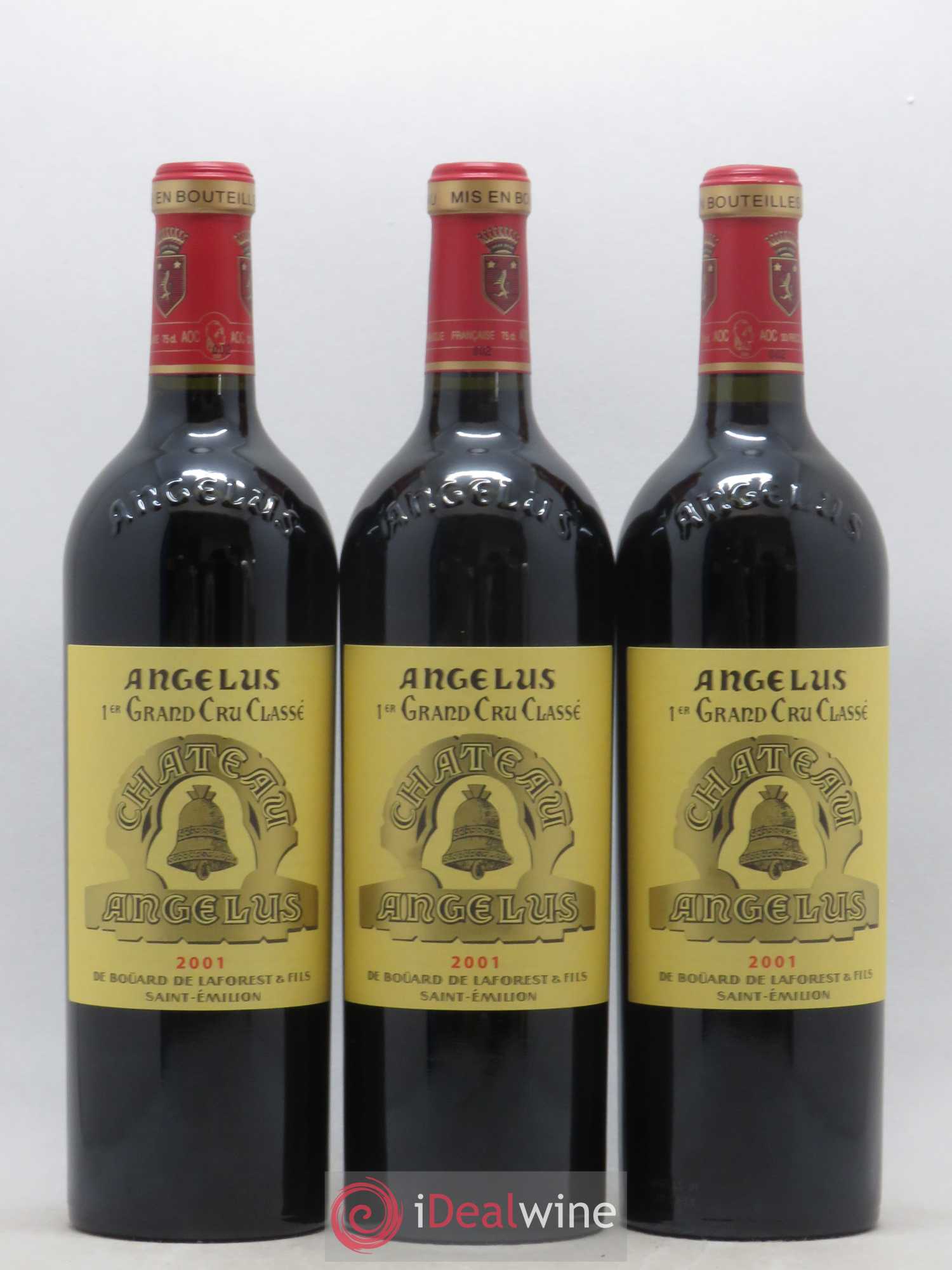 Château Angélus 1er Grand Cru Classé A 2001 - Lot de 12 bouteilles - 1