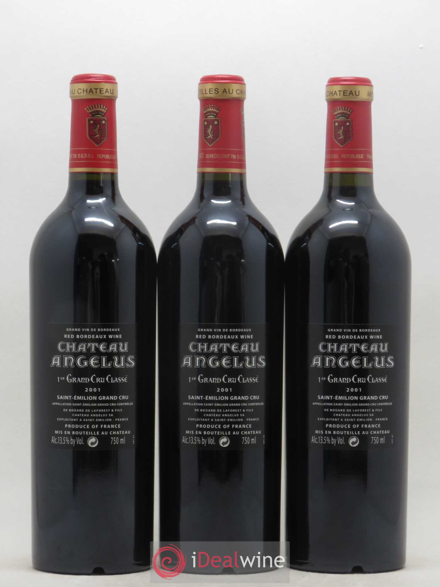 Château Angélus 1er Grand Cru Classé A 2001 - Lot de 12 bouteilles - 2