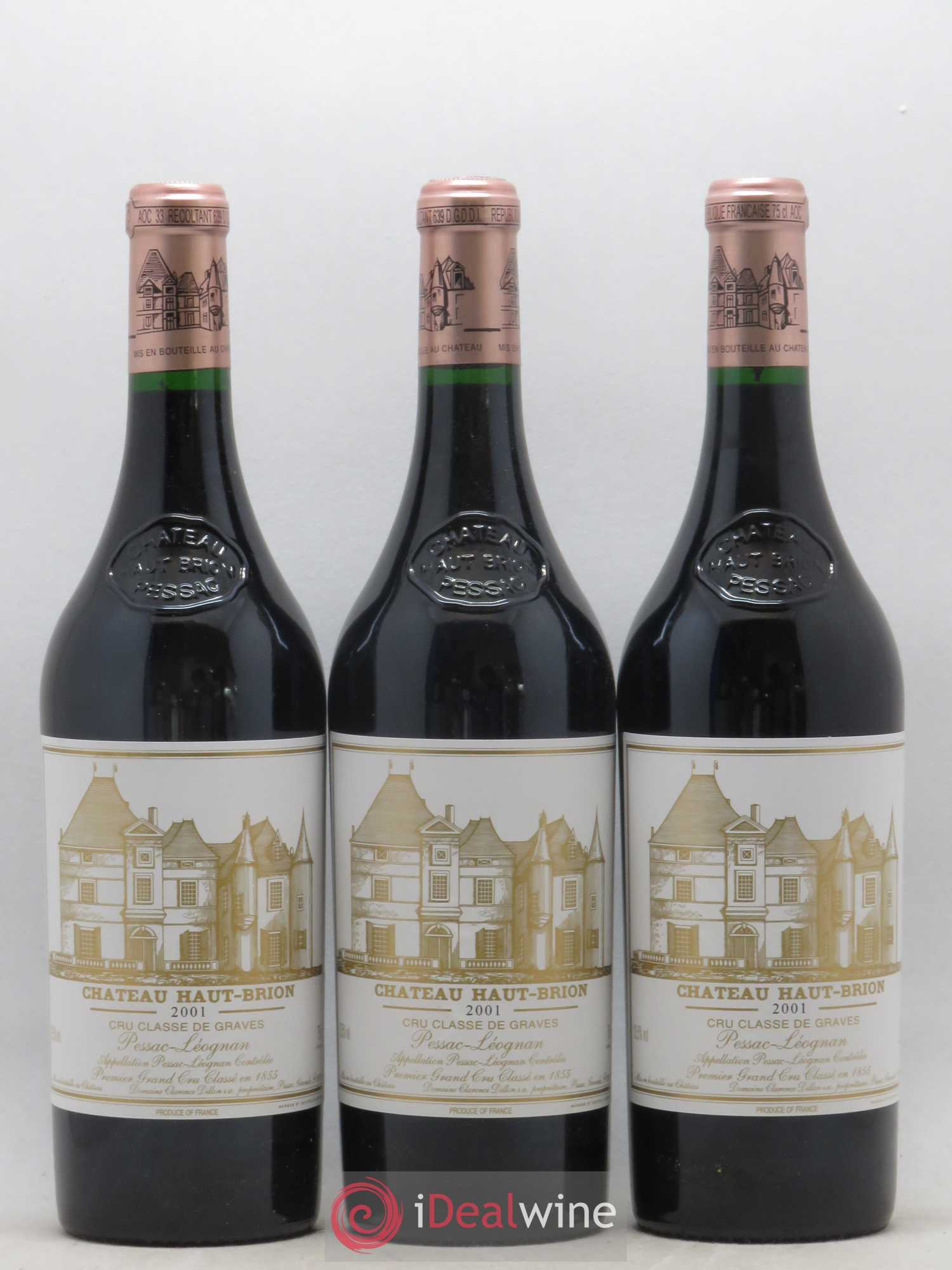Château Haut Brion 1er Grand Cru Classé 2001 - Lot de 12 bouteilles - 1
