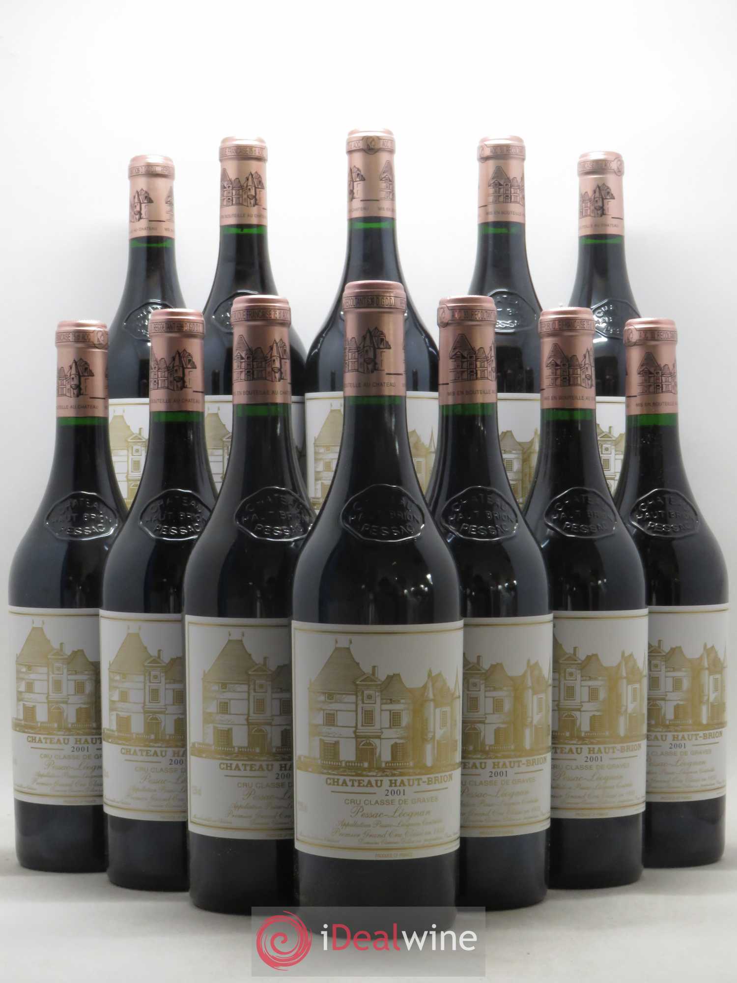 Château Haut Brion 1er Grand Cru Classé 2001 - Lot de 12 bouteilles - 0