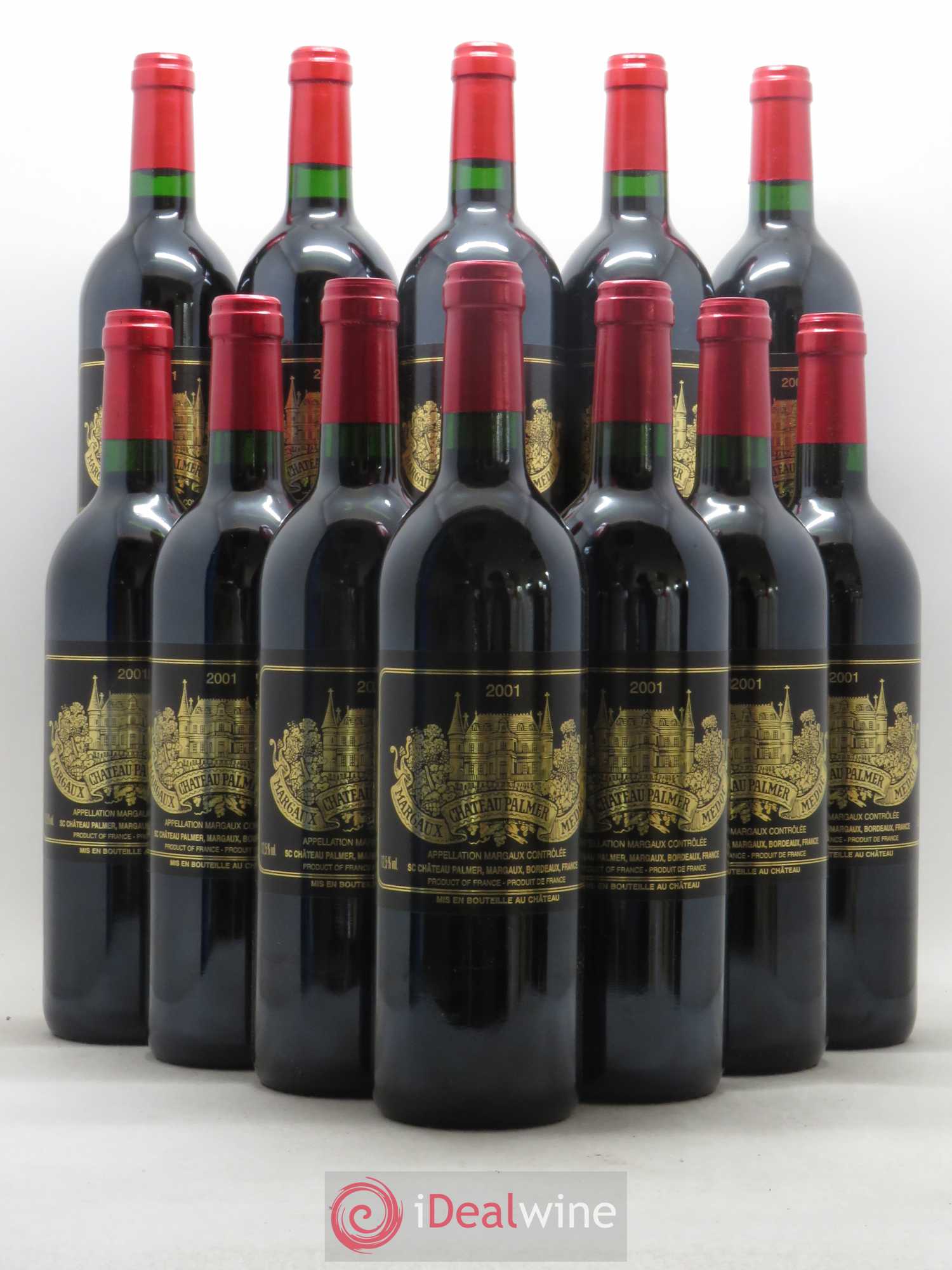 Château Palmer 3ème Grand Cru Classé 2001 - Lot de 12 bouteilles - 0