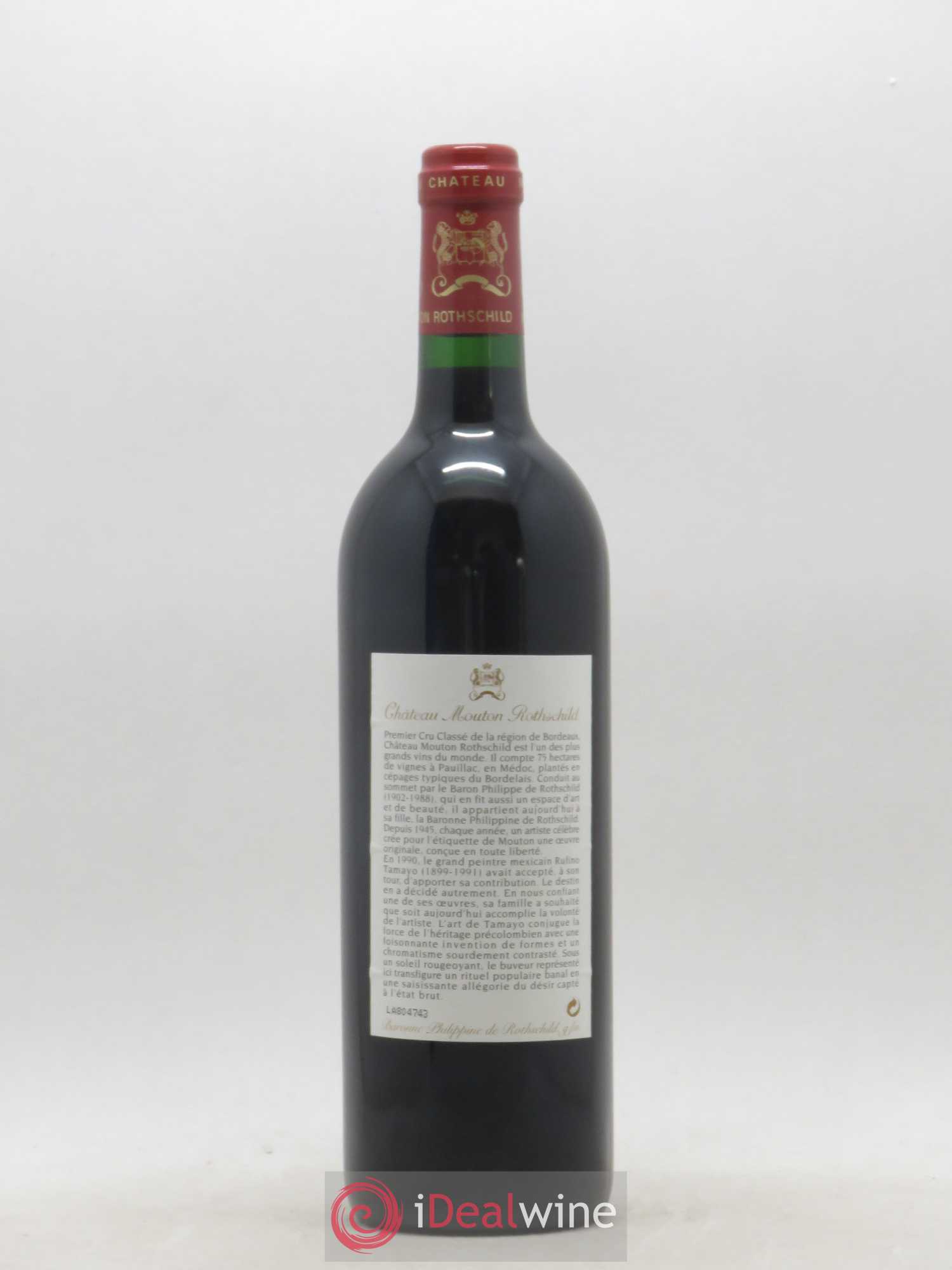 Château Mouton Rothschild 1er Grand Cru Classé 1998 - Lot de 1 bouteille - 1