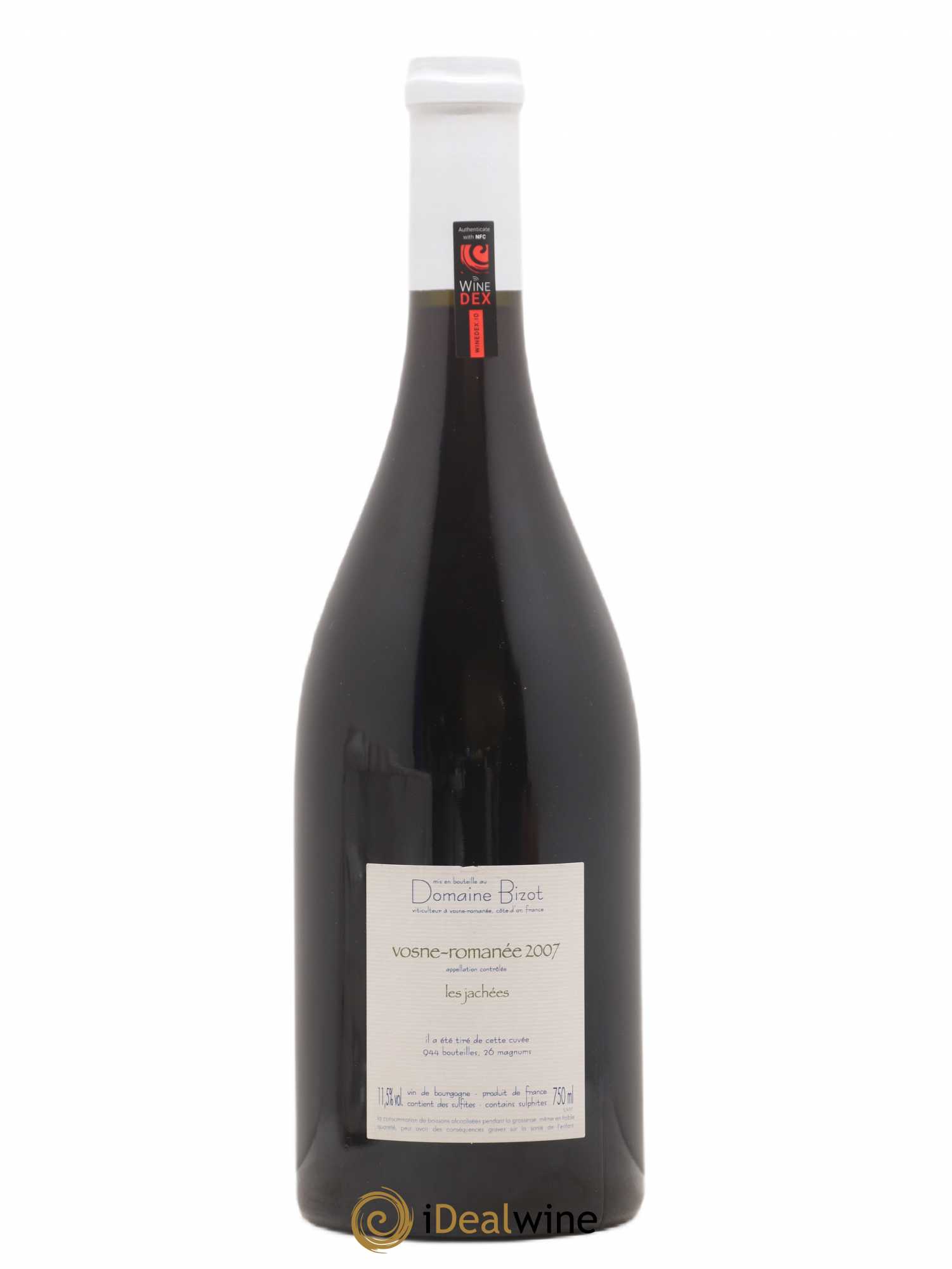 Vosne-Romanée Les Jachées Bizot (Domaine) 2007 - Lot de 1 bouteille - 1