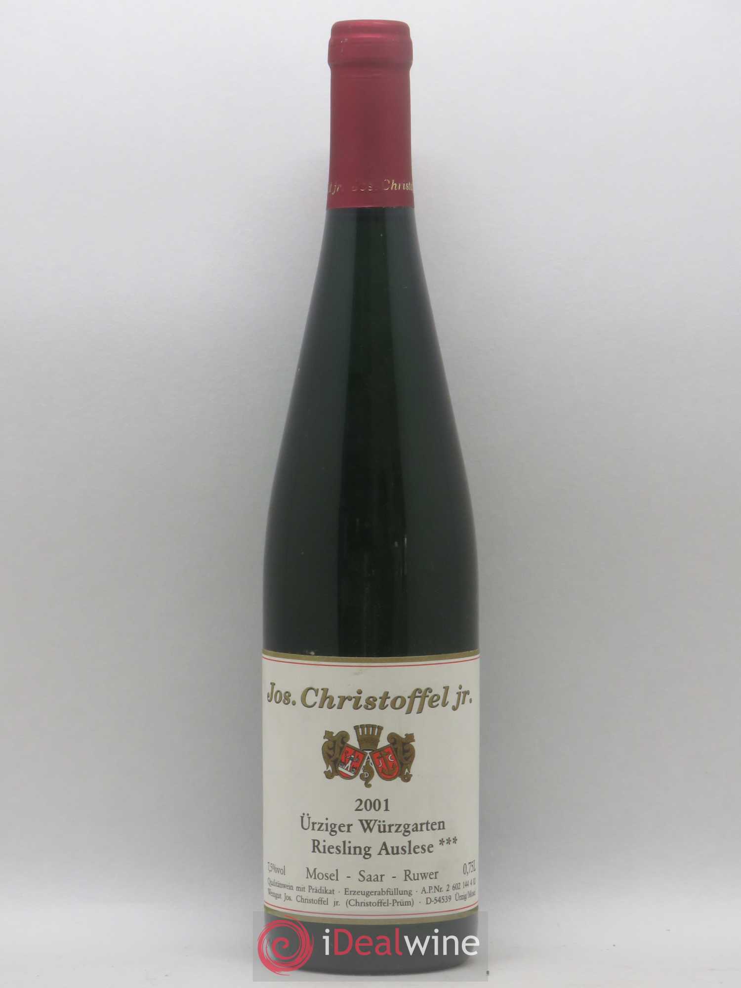 Allemagne Mosel-Saar Urziger Wurzgarten Riesling Auslese Jos Christoffel 2001 - Posten von 1 Flasche - 0