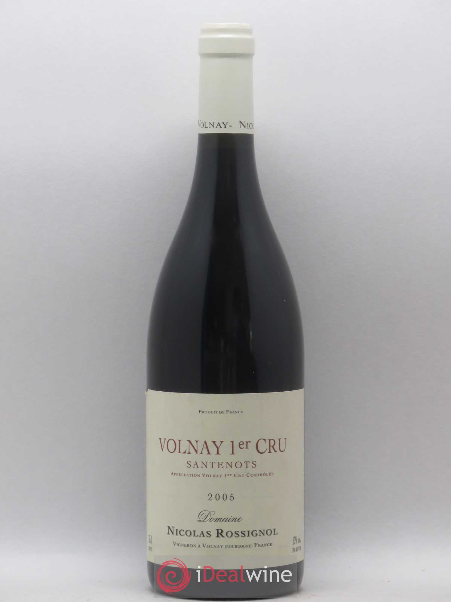 Volnay 1er Cru Santenots Nicolas Rossignol 2005 - Lot de 1 bouteille - 0