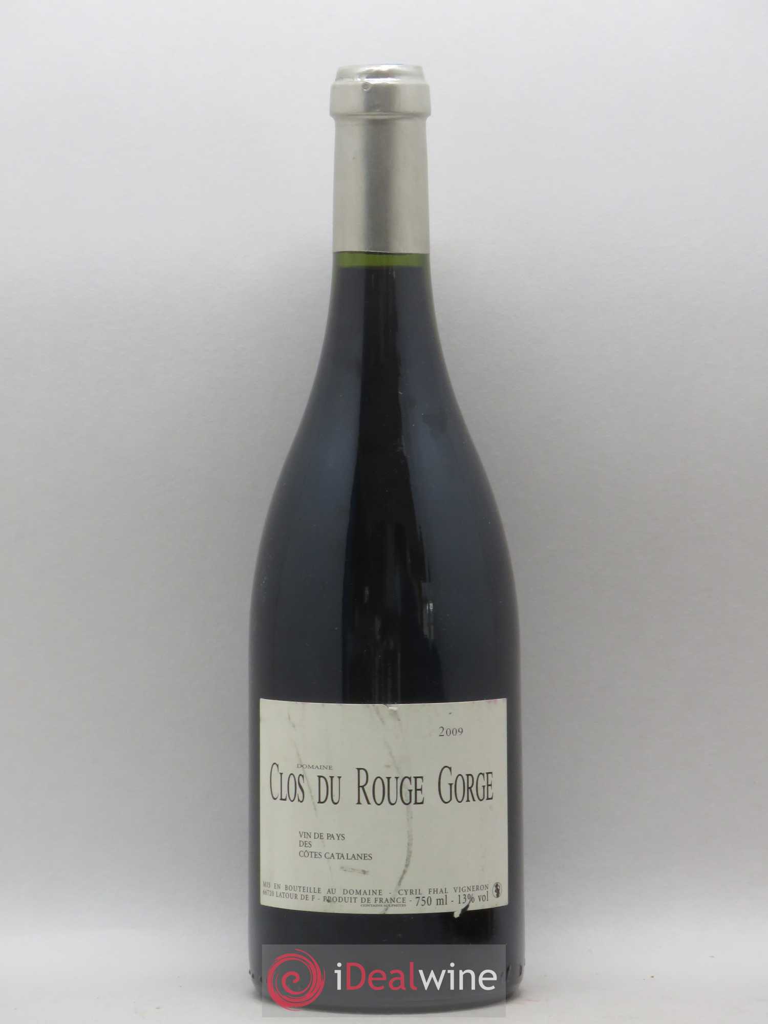 Côtes Catalanes Clos du Rouge Gorge Vieilles Vignes Cyril Fhal 2009 - Lot de 1 bouteille - 0