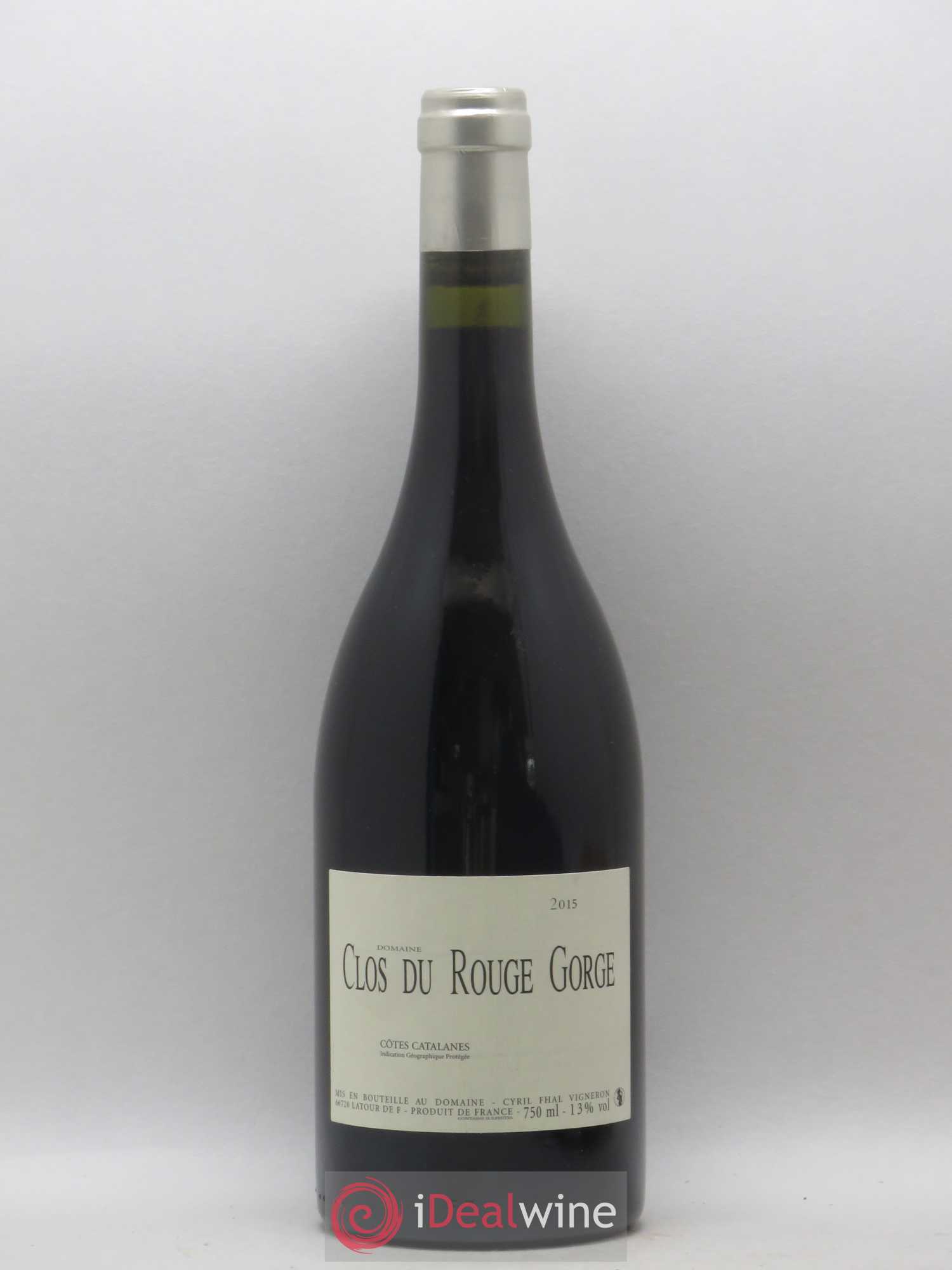 Côtes Catalanes Clos du Rouge Gorge Vieilles Vignes Cyril Fhal 2015 - Lot de 1 bouteille - 0