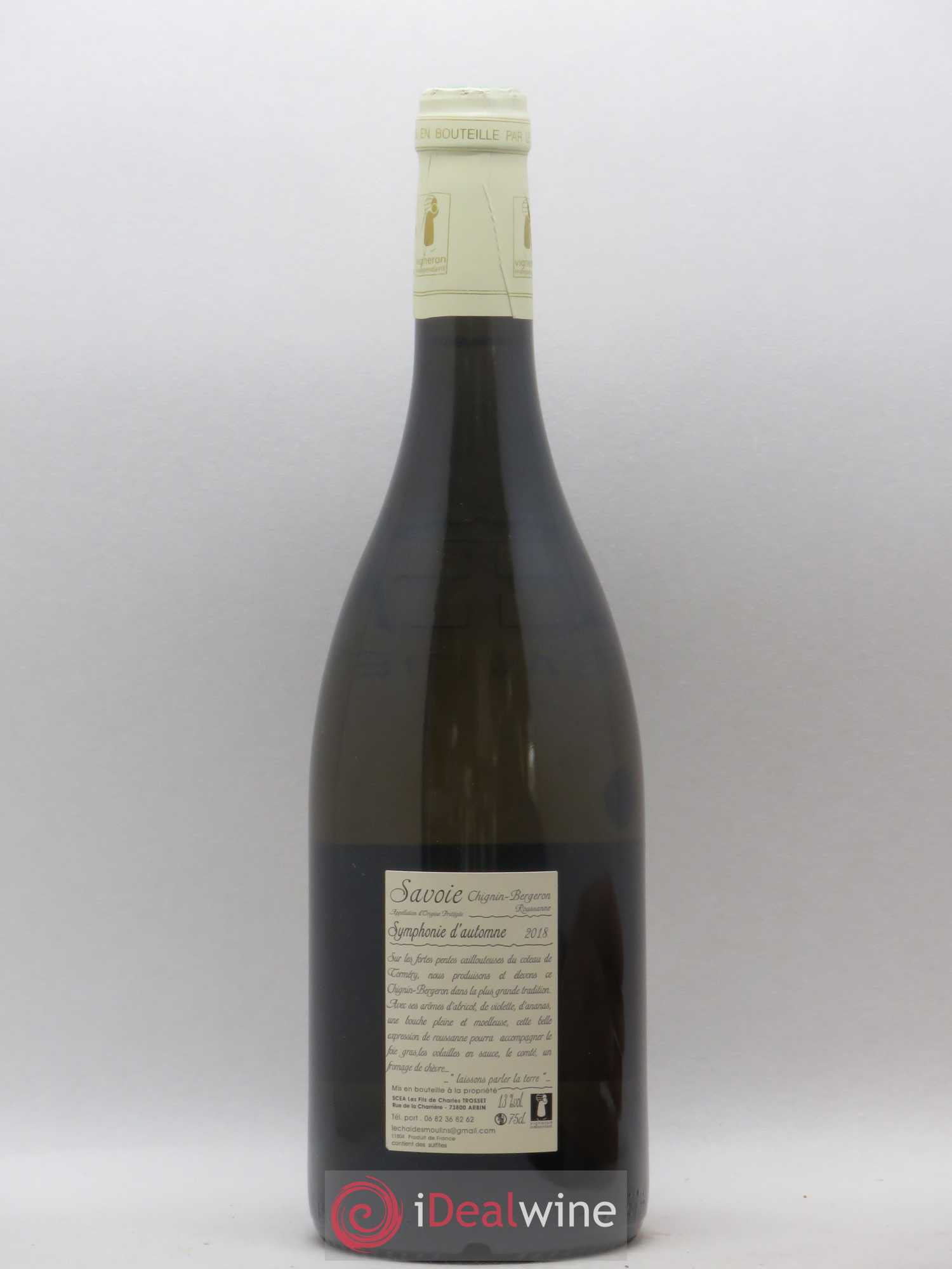 Vin de Savoie Chignin-Bergeron Symphonie d'Automne Les Fils de Charles Trosset (sans prix de réserve) 2018 - Lot de 1 bouteille - 1