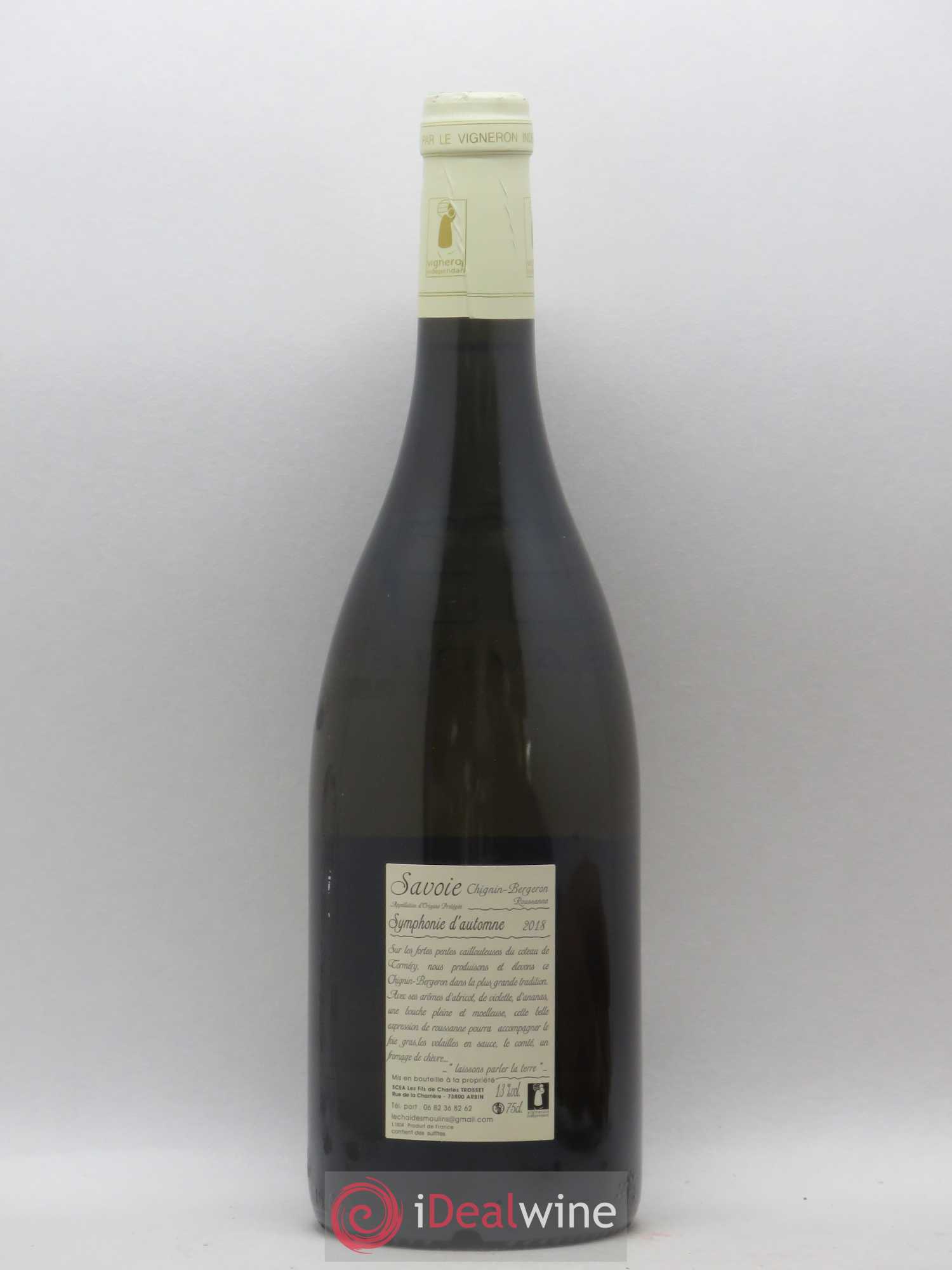 Vin de Savoie Chignin-Bergeron Symphonie d'Automne Les Fils de Charles Trosset (sans prix de réserve) 2018 - Lot de 1 bouteille - 1