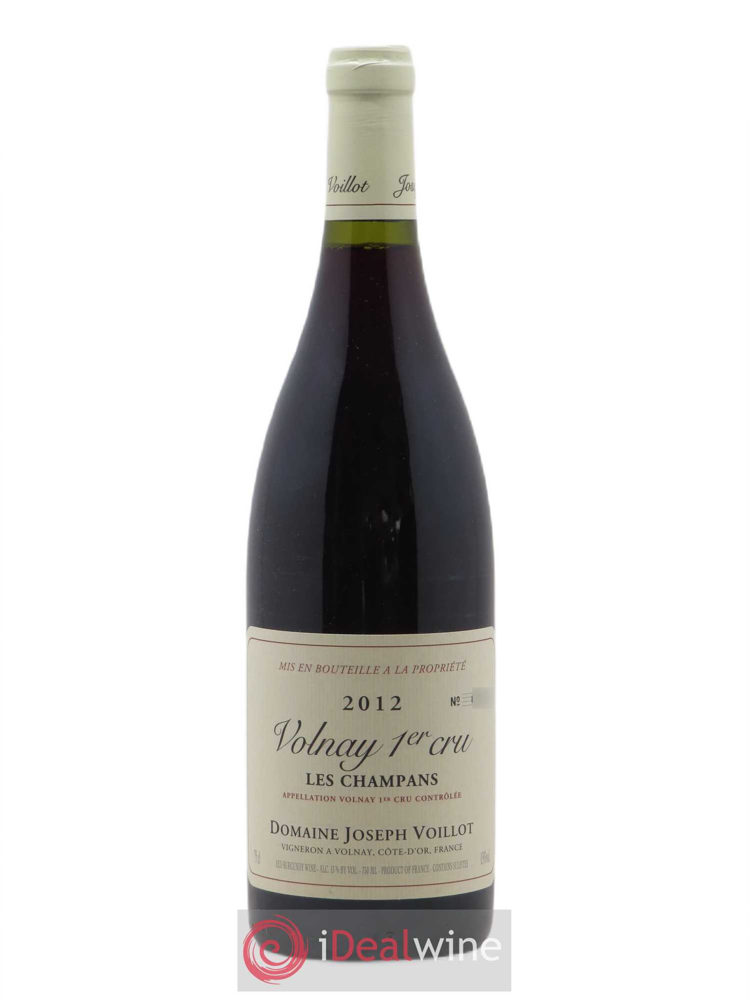Volnay 1er Cru les Champans Joseph Voillot (Domaine) 2012 - Lot de 1 bouteille - 0